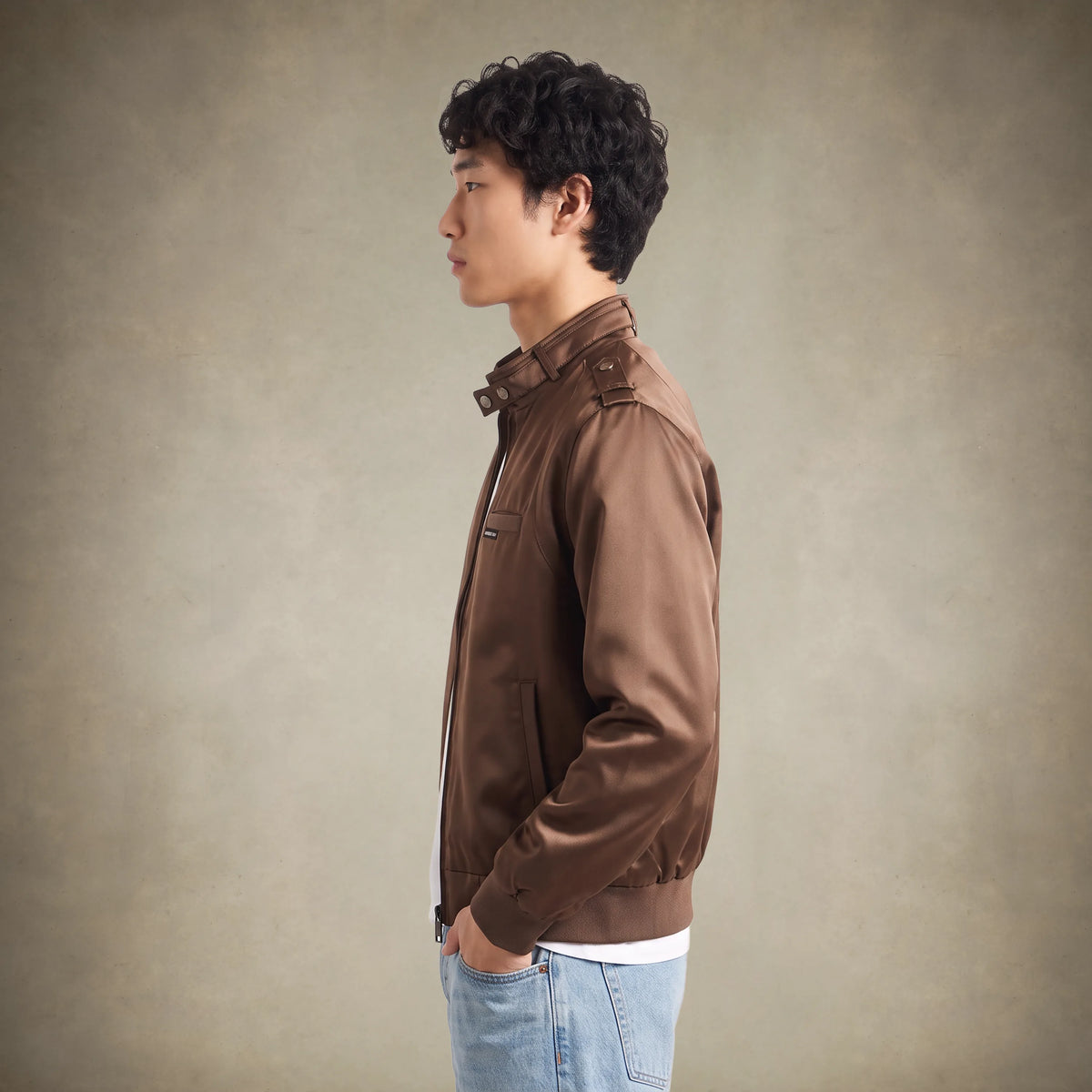Men's Classic Satin Iconic Racer Jacket