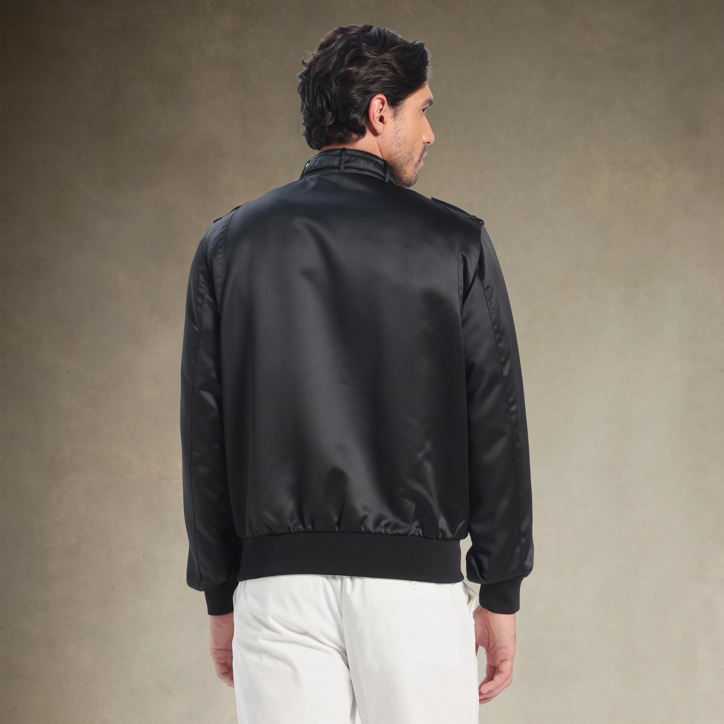 Men's Classic Satin Iconic Racer Jacket