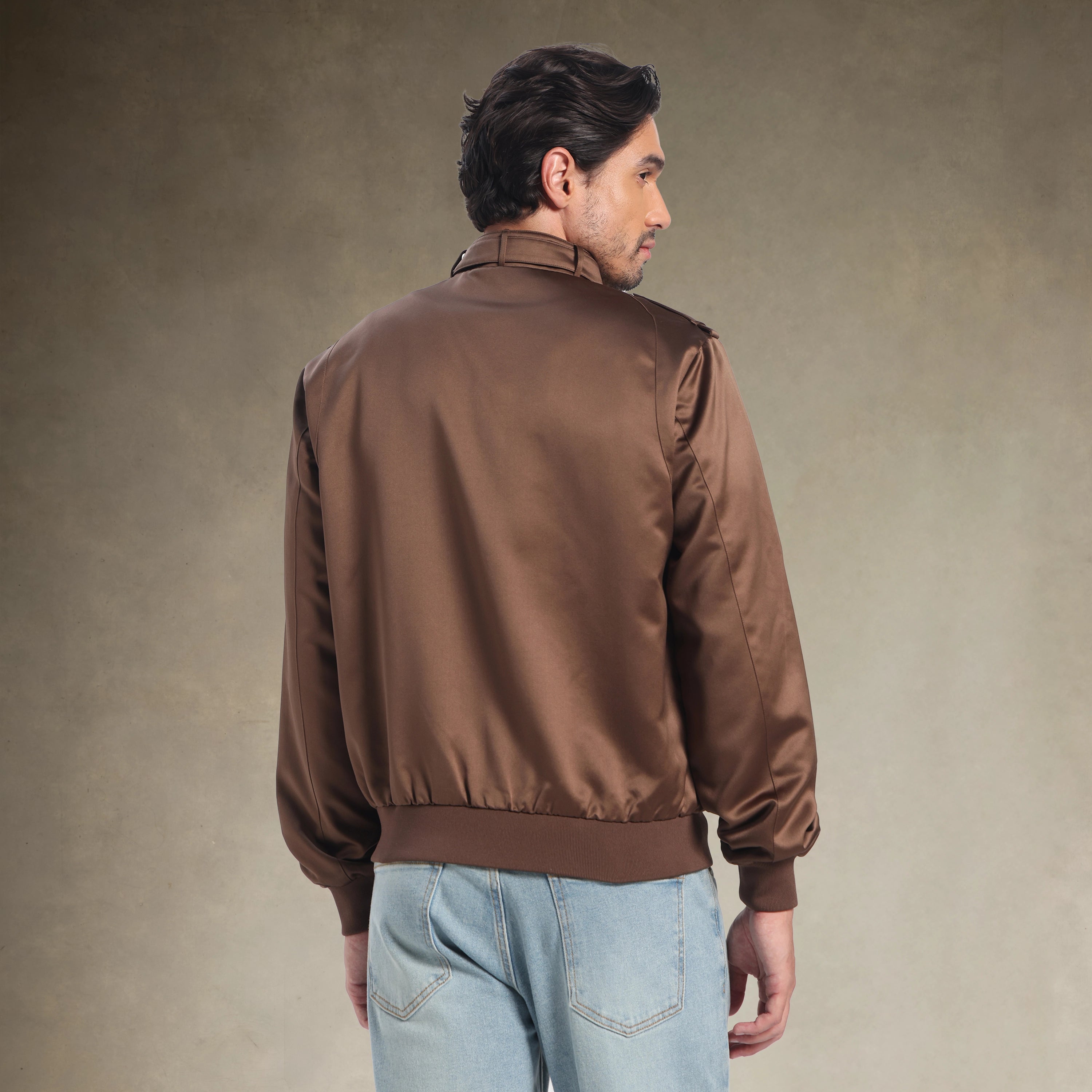 Men's Classic Satin Iconic Racer Jacket