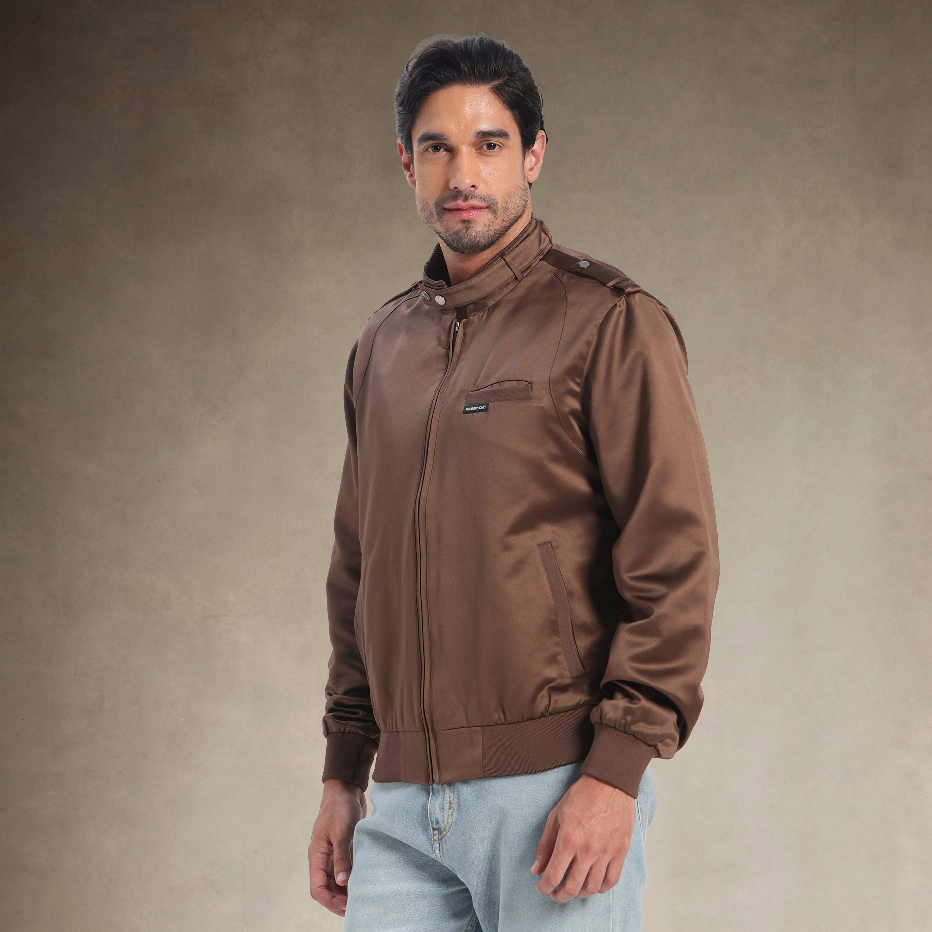 Men's Classic Satin Iconic Racer Jacket