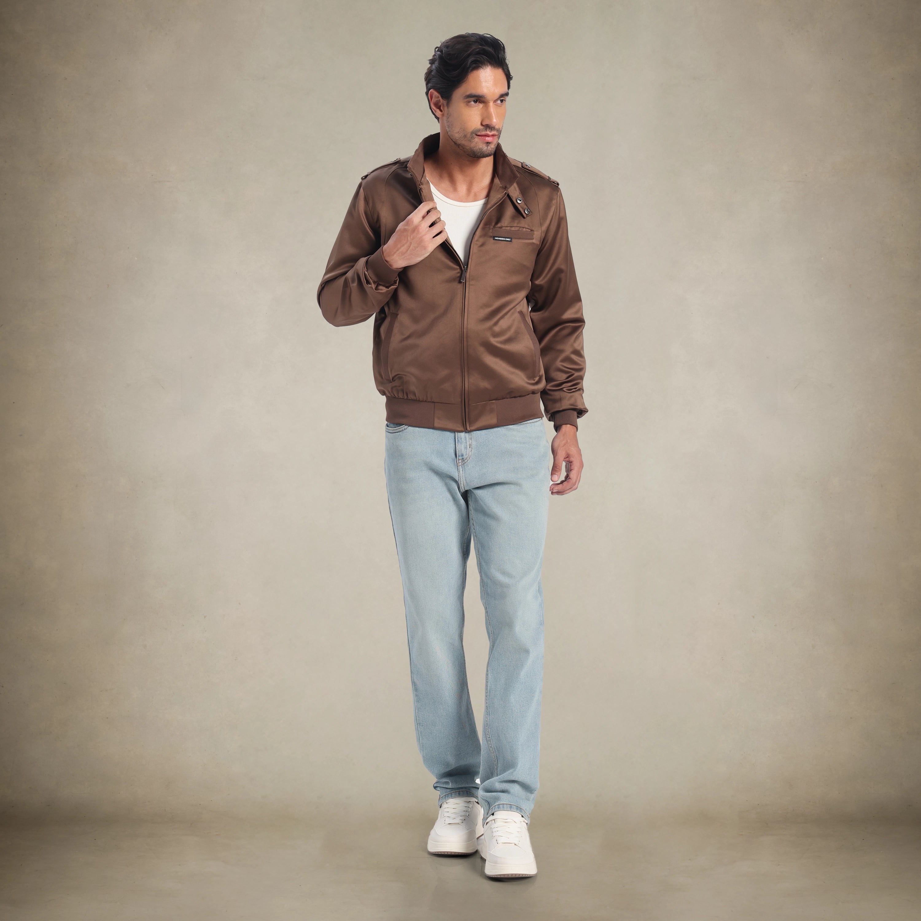Men's Classic Satin Iconic Racer Jacket