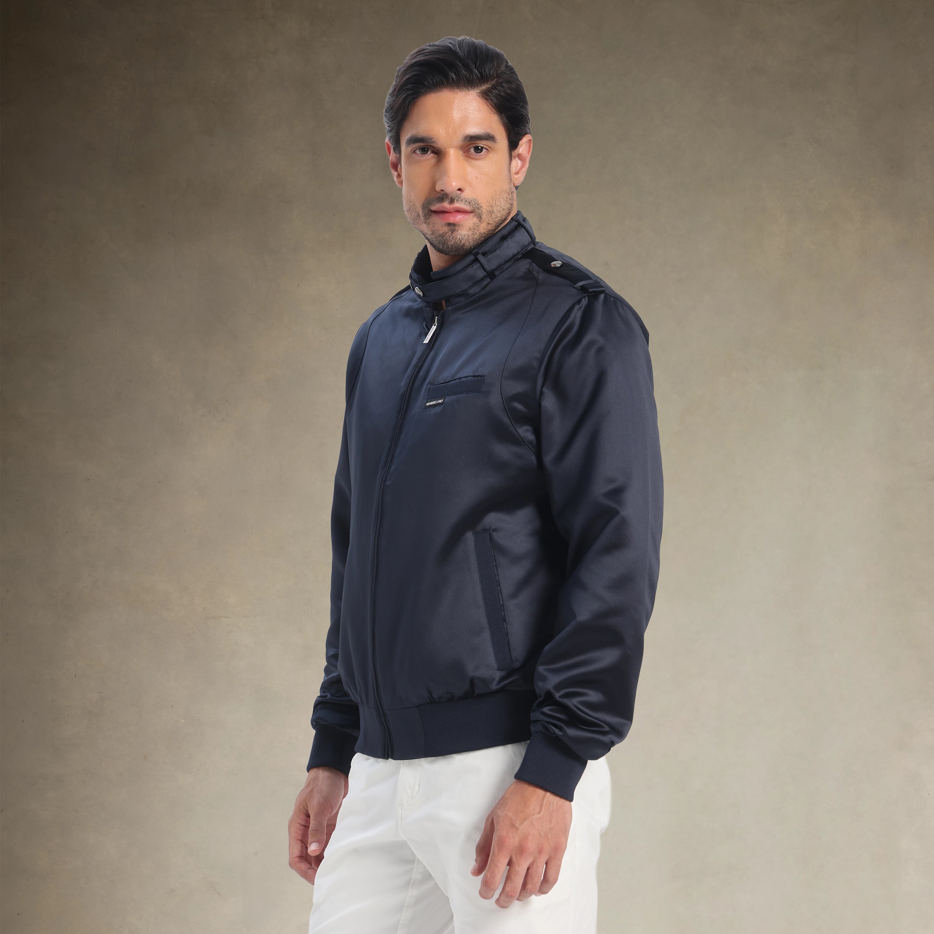 Men's Classic Satin Iconic Racer Jacket