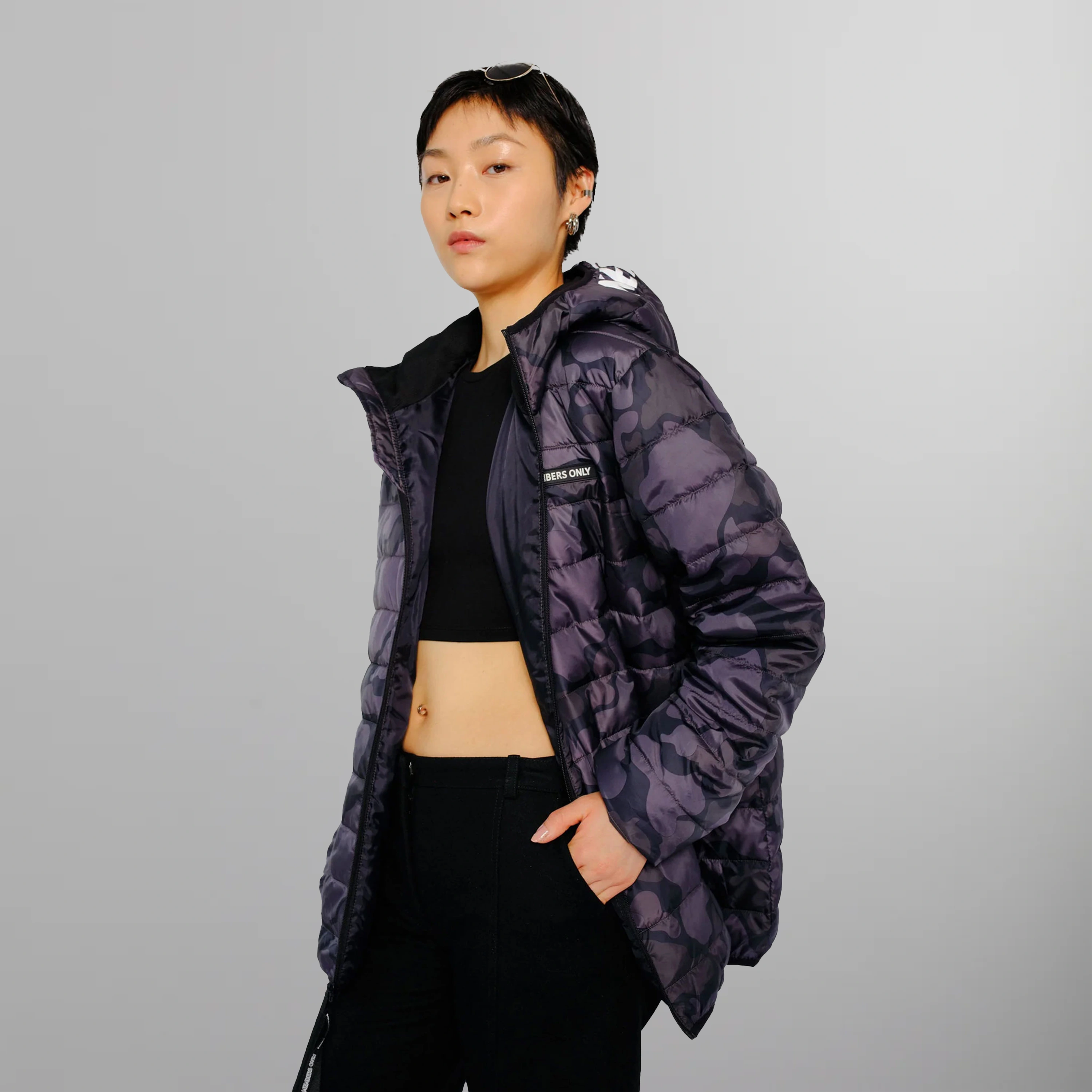 Women's Solid Packable Oversized Jacket - FINAL SALE Womens Jacket Members Only 