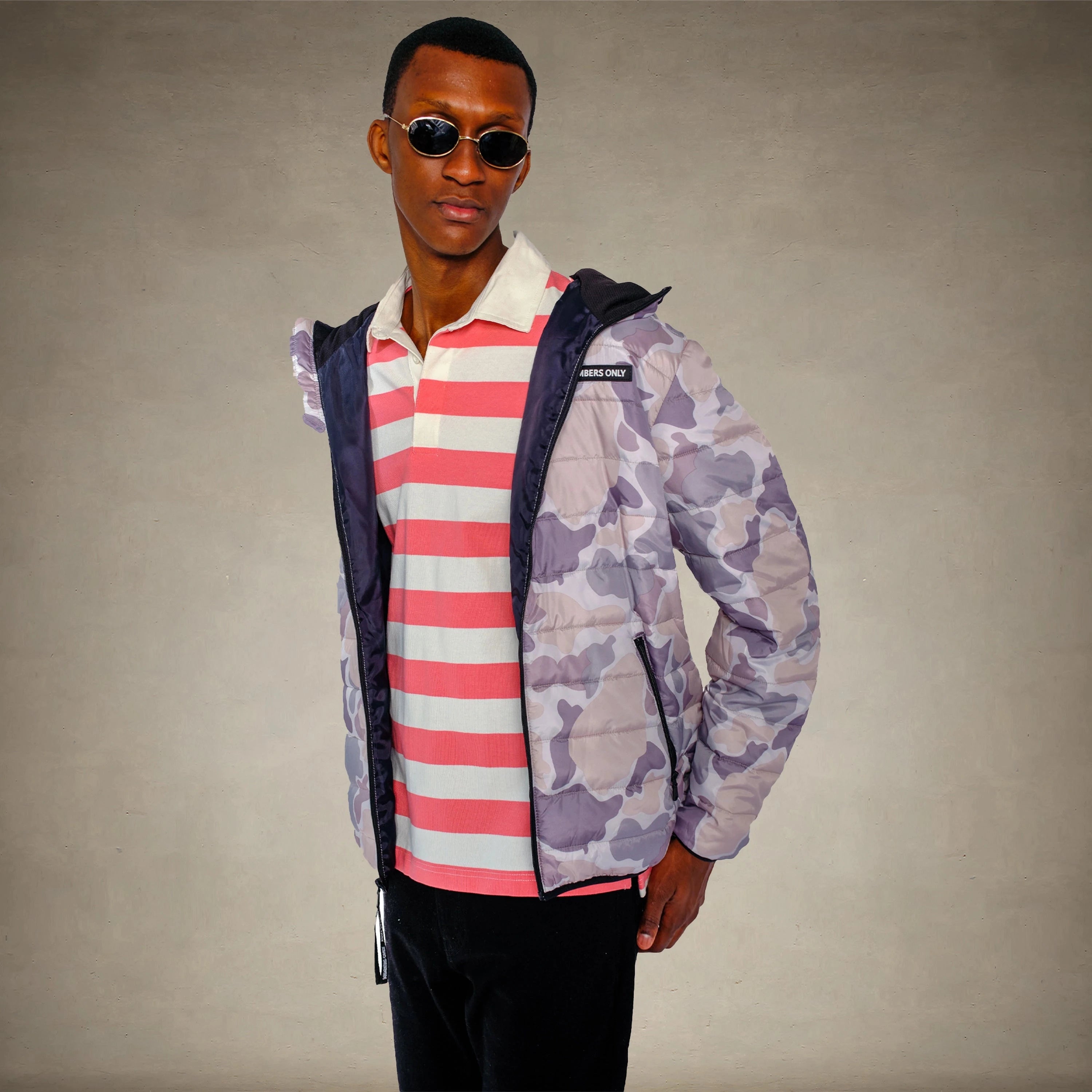 Men's Solid Packable Jacket - FINAL SALE Men's Jackets Members Only® Snow Camo Small 