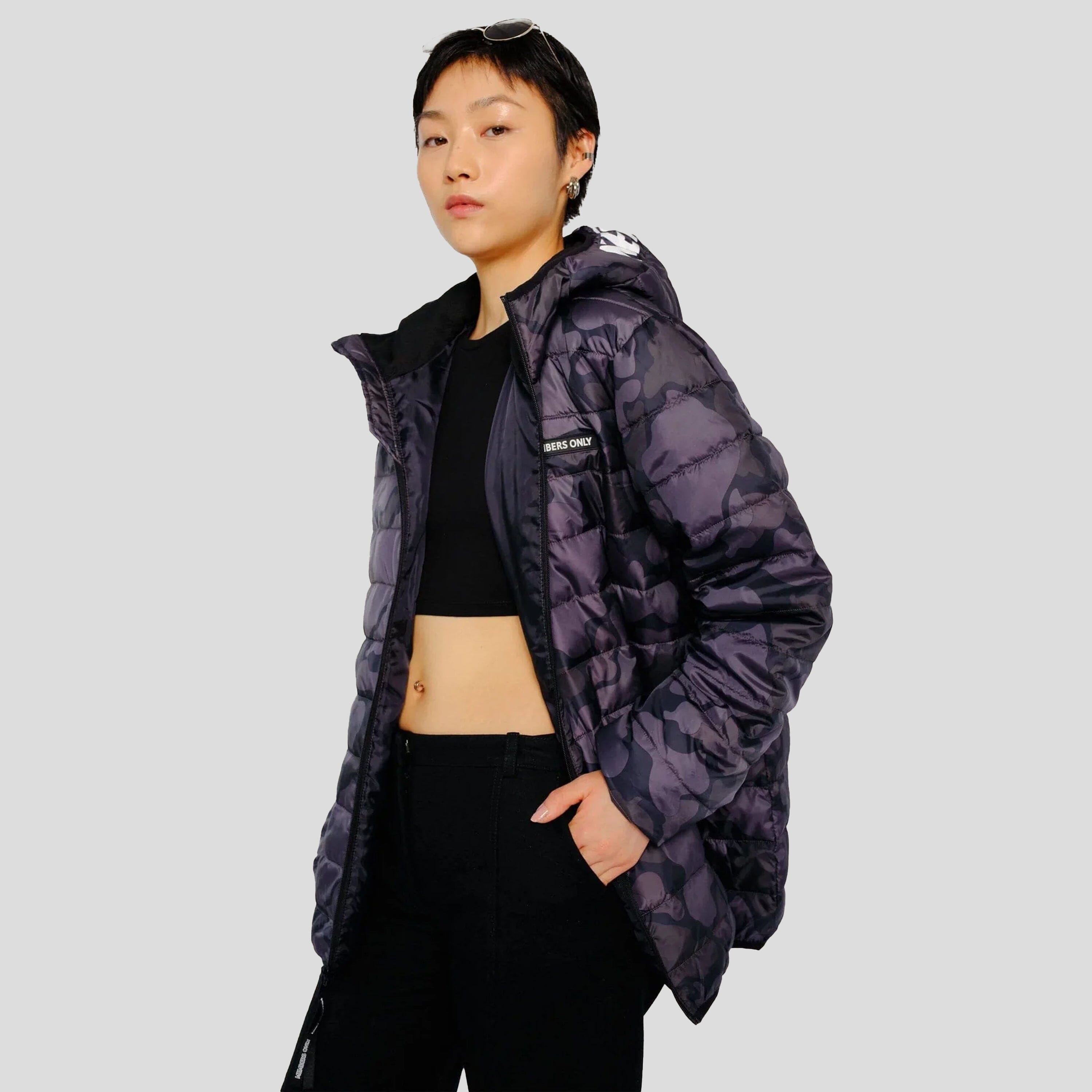 Women's Solid Packable Oversized Jacket Womens Jacket Members Only 