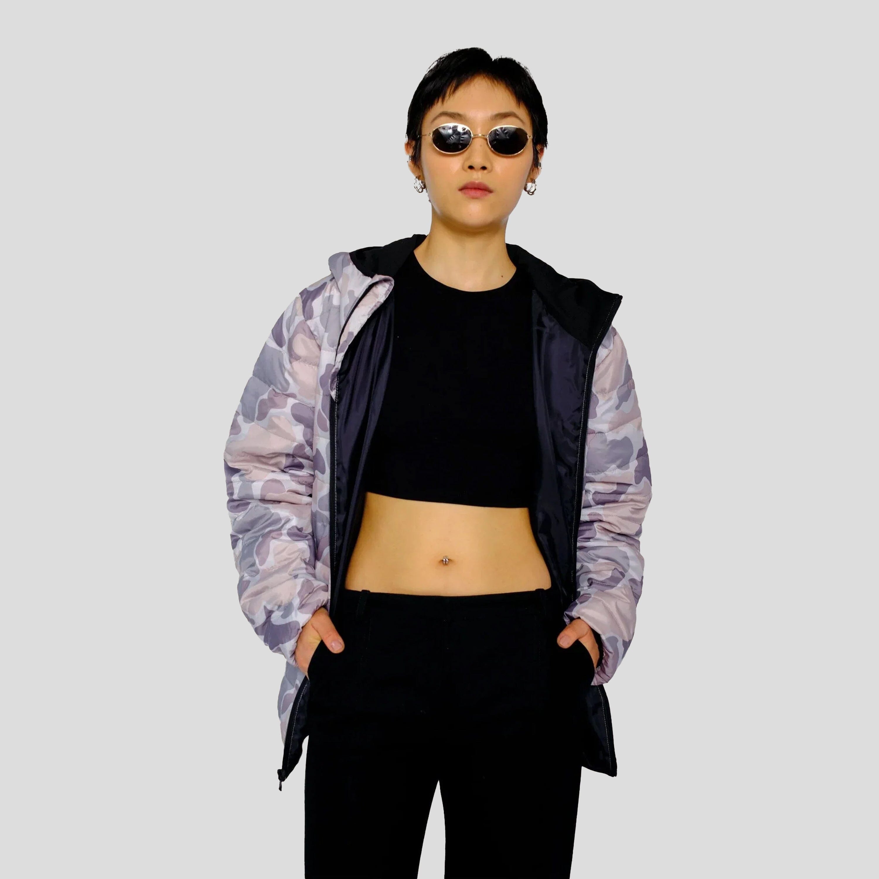 Women's Solid Packable Oversized Jacket Womens Jacket Members Only 