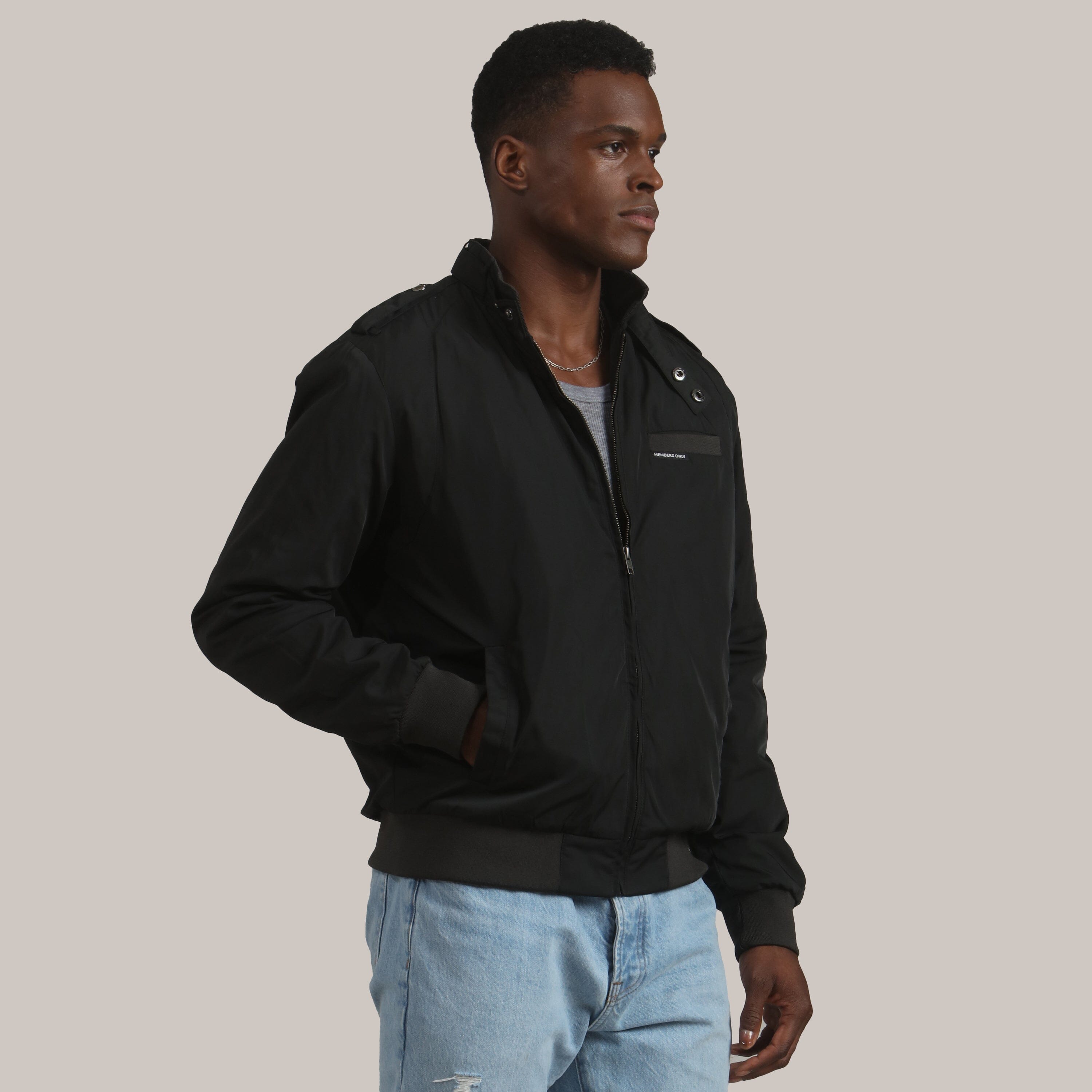 Men's Iconic Racer Quilted Lining Jacket (Slim Fit) Racer jacket Members Only Official 