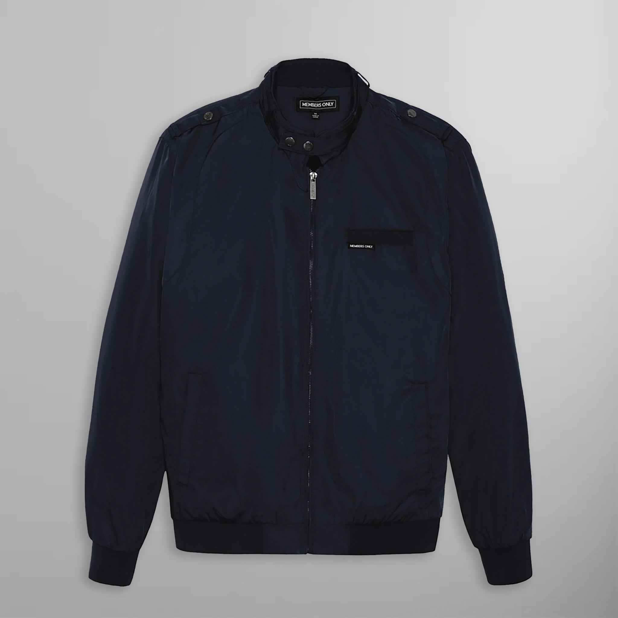 Men's Iconic Racer Quilted Lining Jacket (Slim Fit) Men's Iconic Jacket Members Only | navy