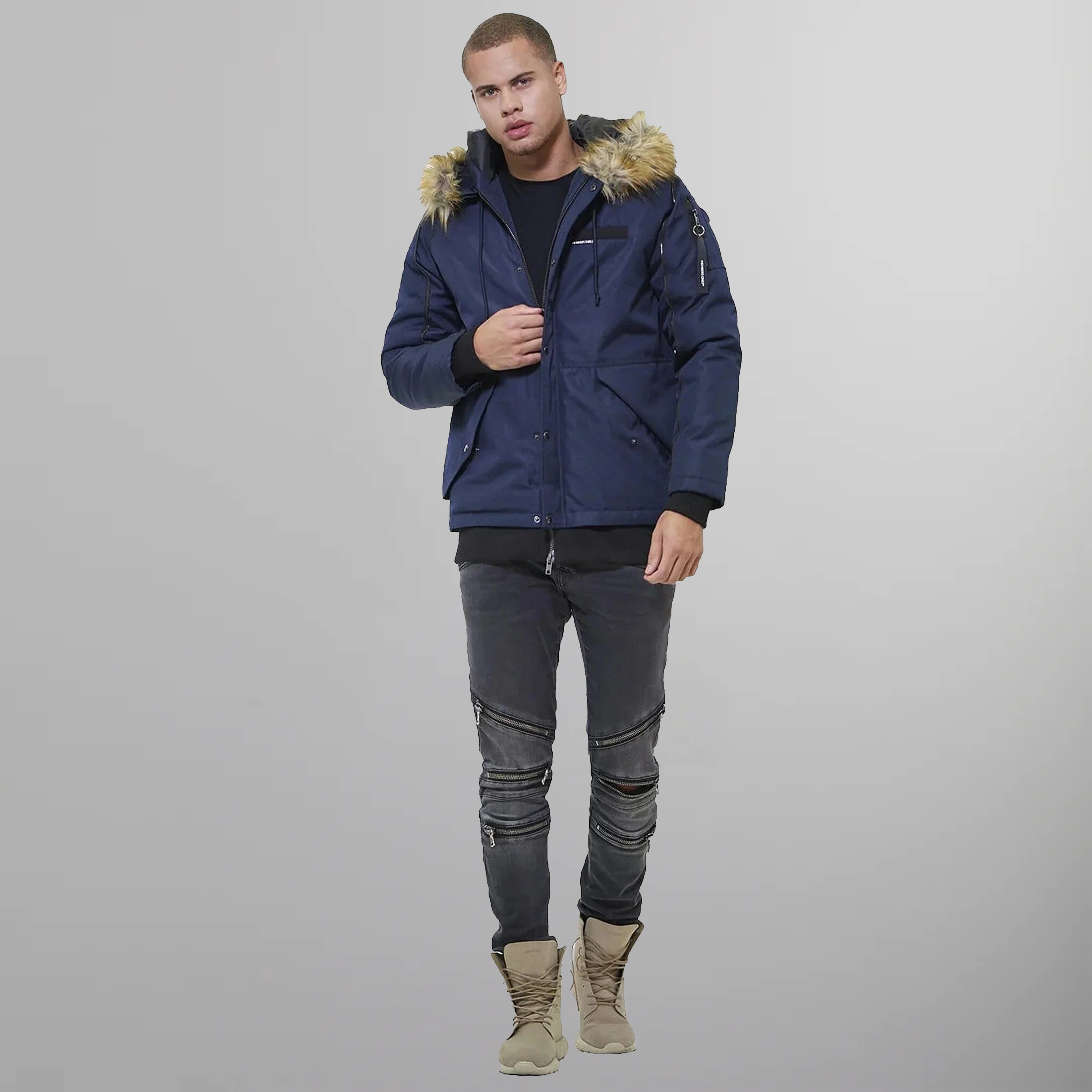 Men's Oxford Snorkel Parka Jacket - FINAL SALE Men's Jackets Members Only | Navy