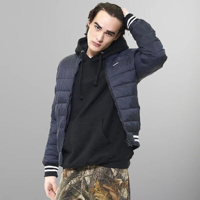 Men's Varsity Puffer Jacket - FINAL SALE Men's Jackets Members Only |  Charcoal