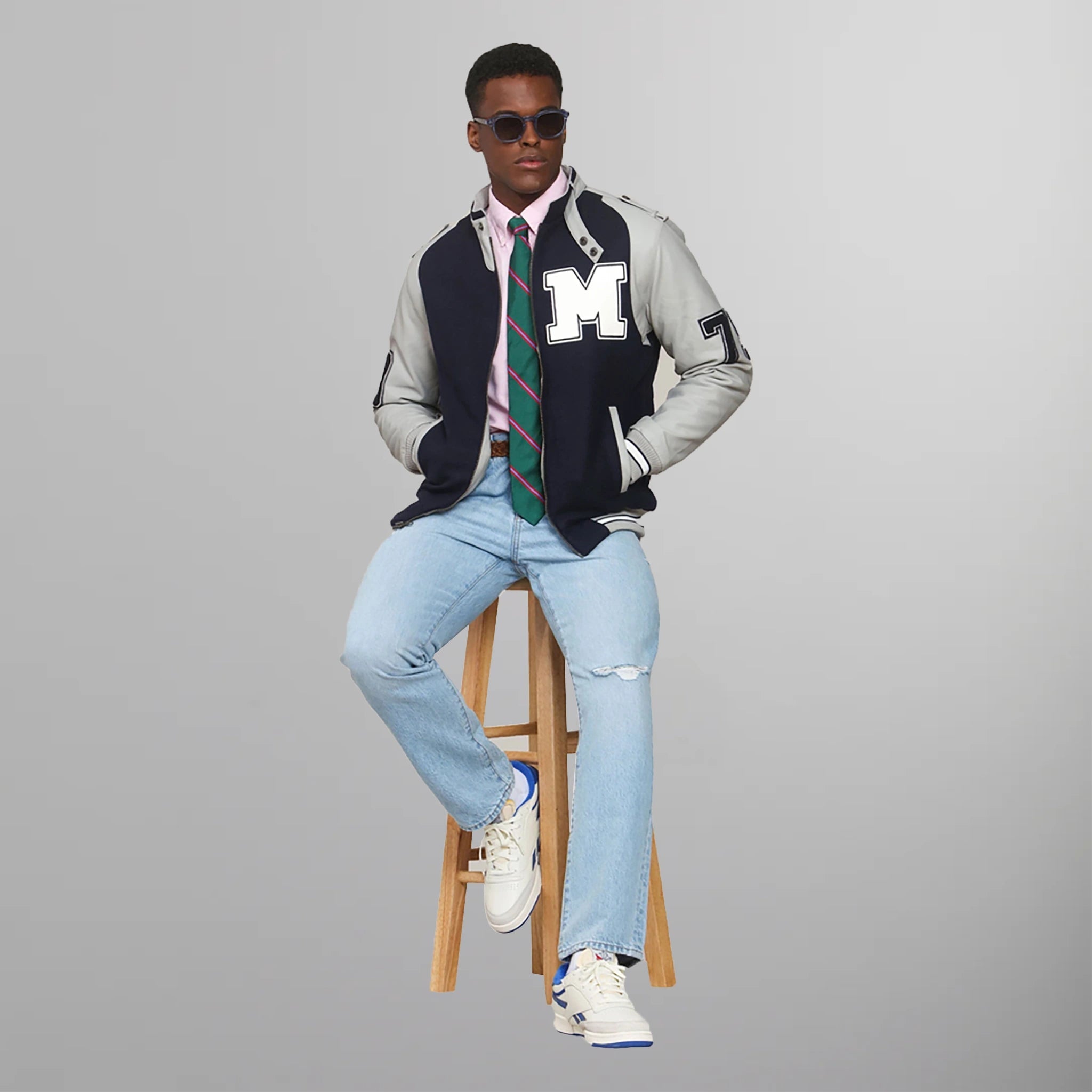 Members Only Men s Varsity Jacket Black Small