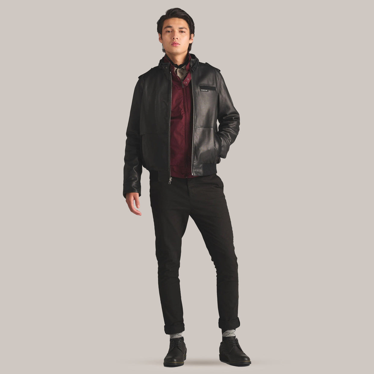 Iconic mens 2024 leather jacket