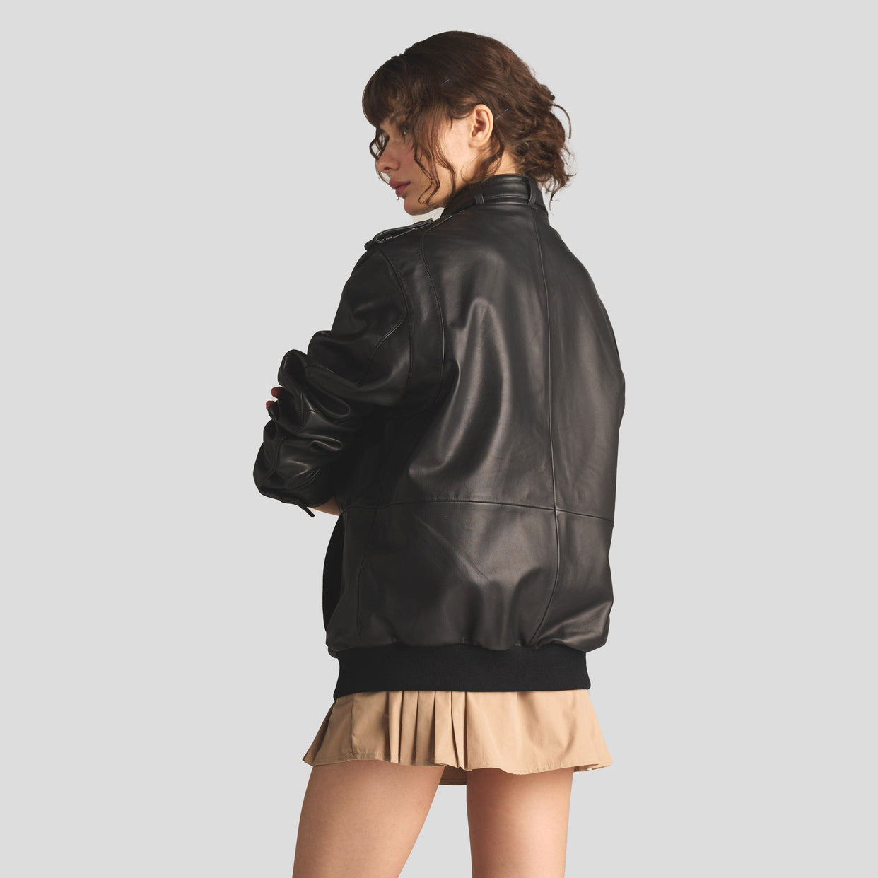 Women's Lambskin Leather Iconic Oversized Jacket – Members Only®