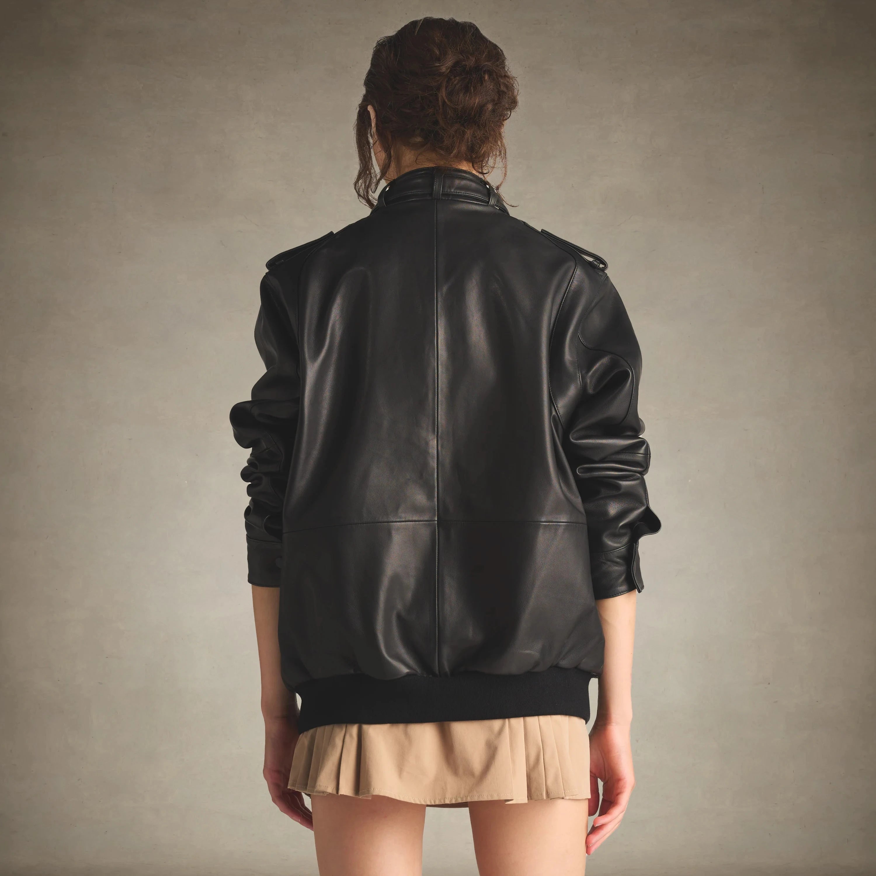 Women's Lambskin Iconic Oversized Jacket Women's Iconic Jacket Members Only® 