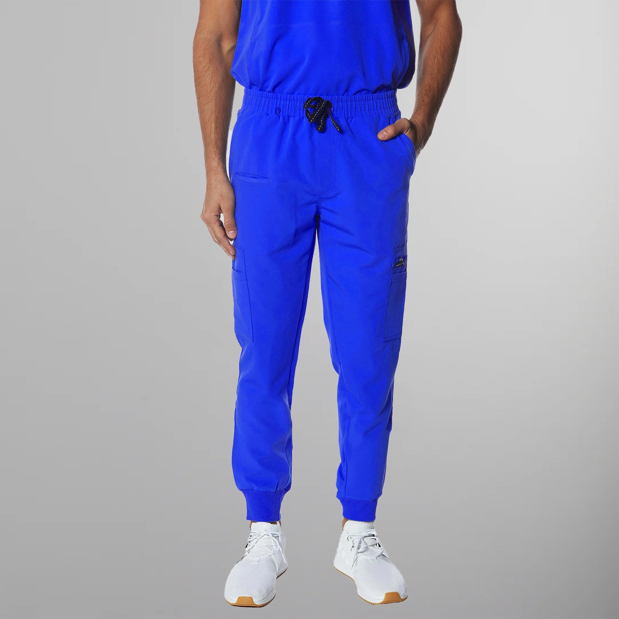 London Jogger Scrub Pants Mens Scrub Pants Members Only Royal Blue Small Regular