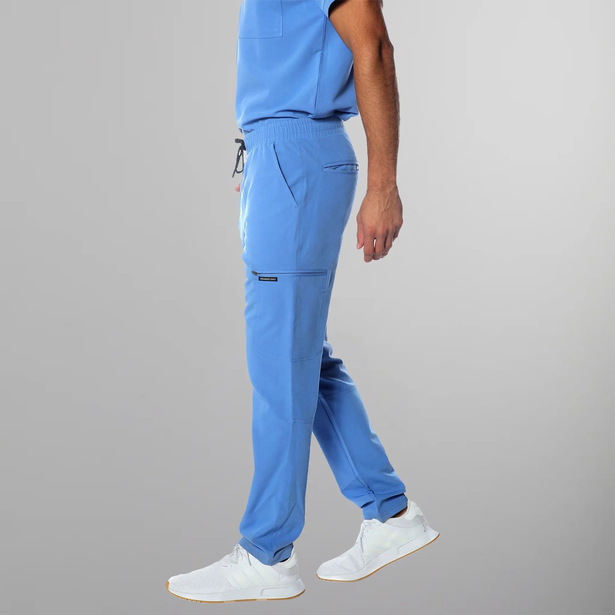 Hampton Open Bottom Scrub Pants Mens Scrub Pants Members Only | Ceil Blue