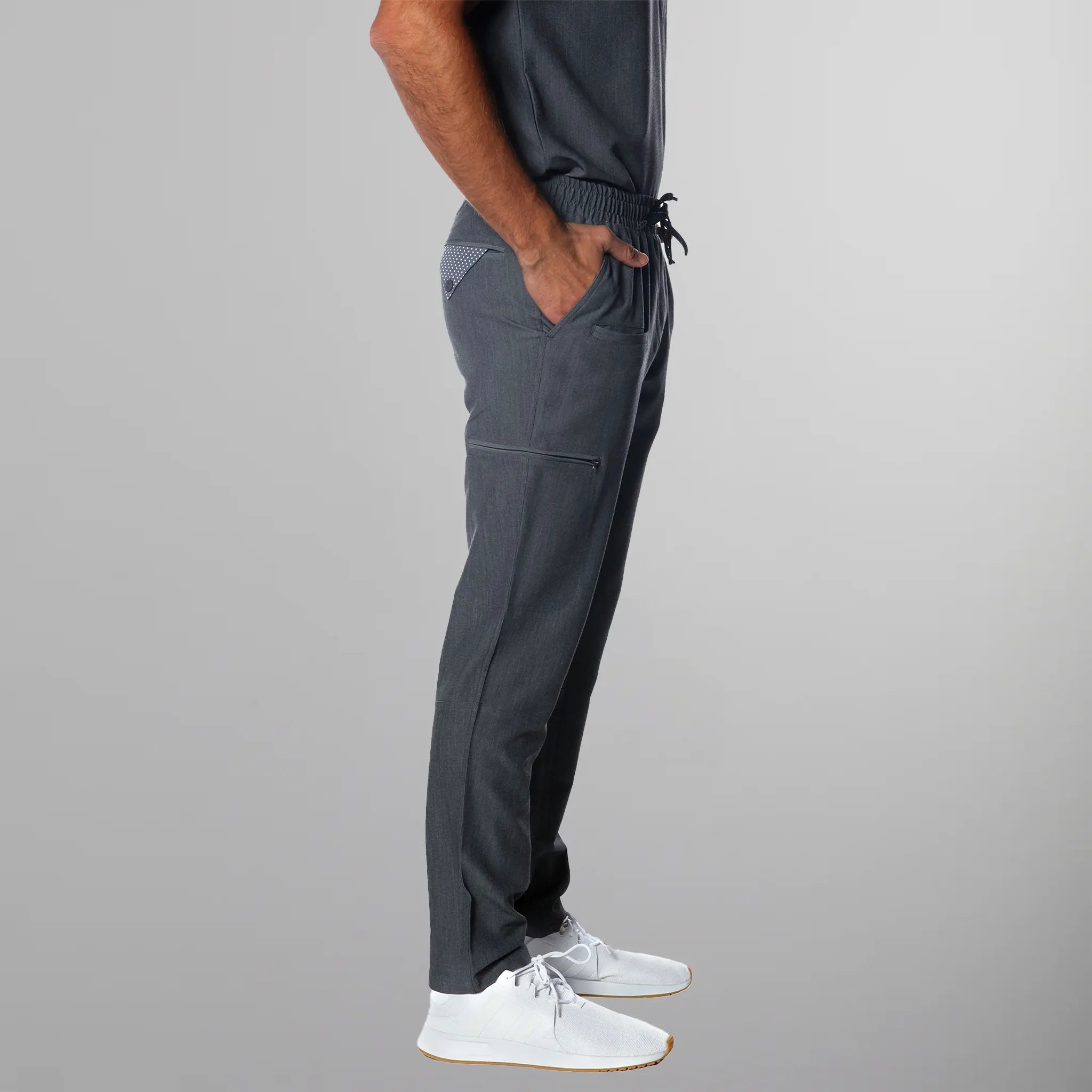 Hampton Open Bottom Scrub Pants Mens Scrub Pants Members Only | Graphite