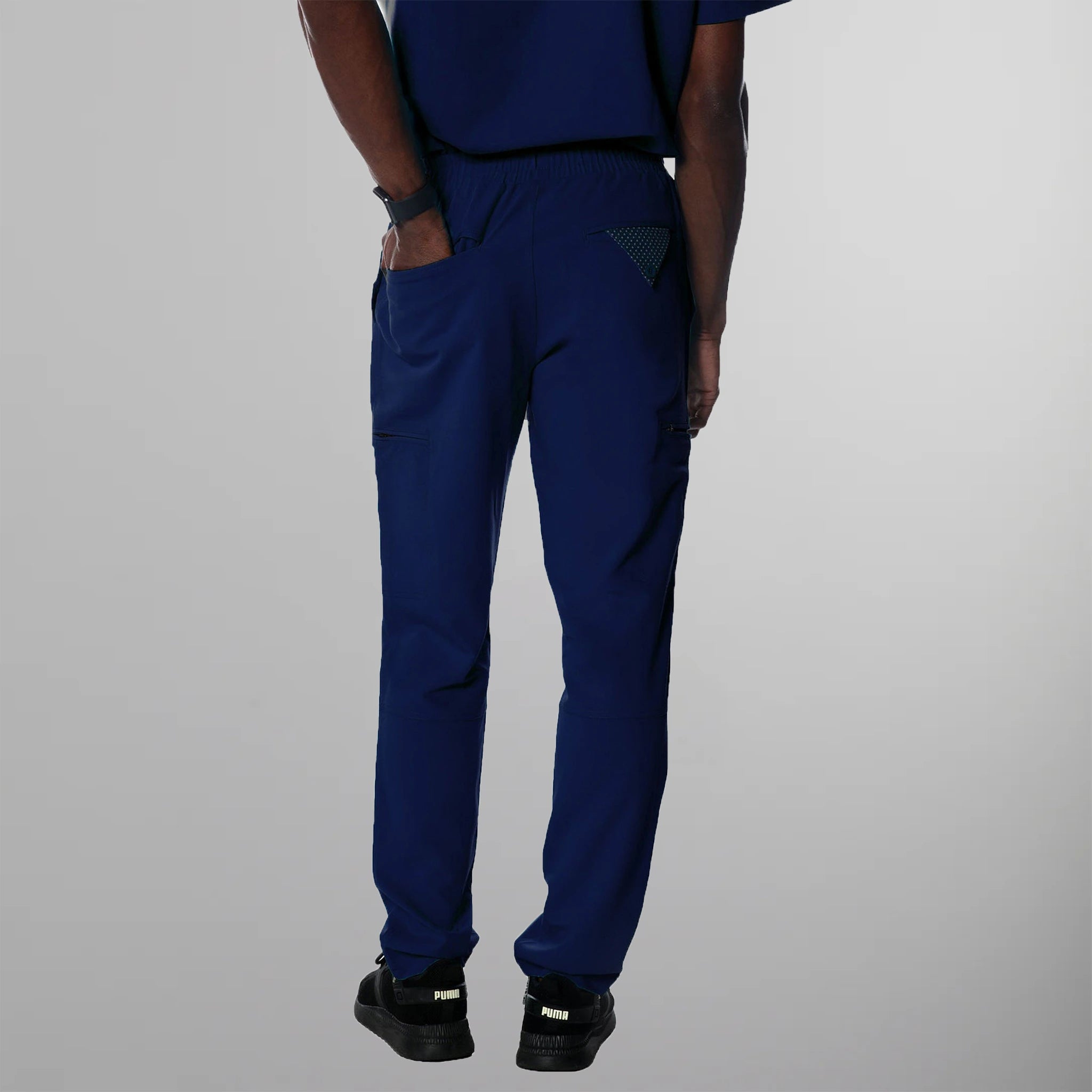 Hampton Open Bottom Scrub Pants Mens Scrub Pants Members Only | Navy