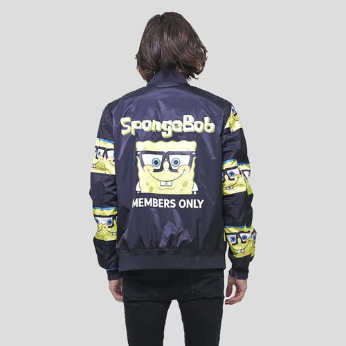 Men's Nickelodeon Spongebob Bomber Jacket - FINAL SALE Men's Jackets Members Only 