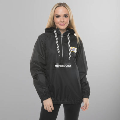 Women's Nickelodeon Collab Popover Oversized Jacket - FINAL SALE Womens Jacket Members Only Black Small 