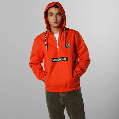 Men's Nickelodeon Collab Popover Jacket - FINAL SALE jacket Members Only Orange Small 