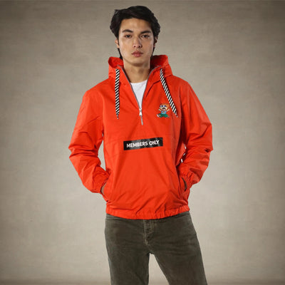 Men's Nickelodeon Collab Popover Jacket - FINAL SALE jacket Members Only Orange Small 