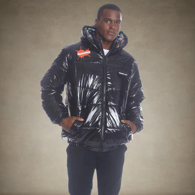 Men's Nickelodeon Shiny Collab Puffer Jacket - FINAL SALE