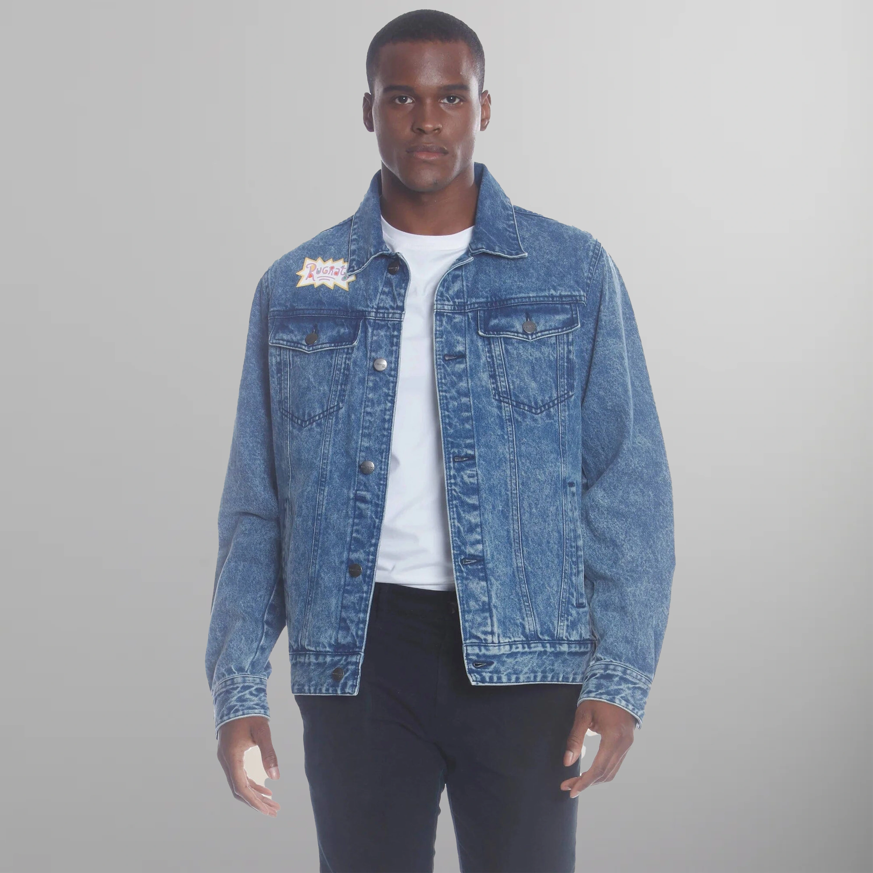 Men's Chucky Placement Nickelodeon Denim Jacket - FINAL SALE Men's Jackets Members Only Indigo Small 