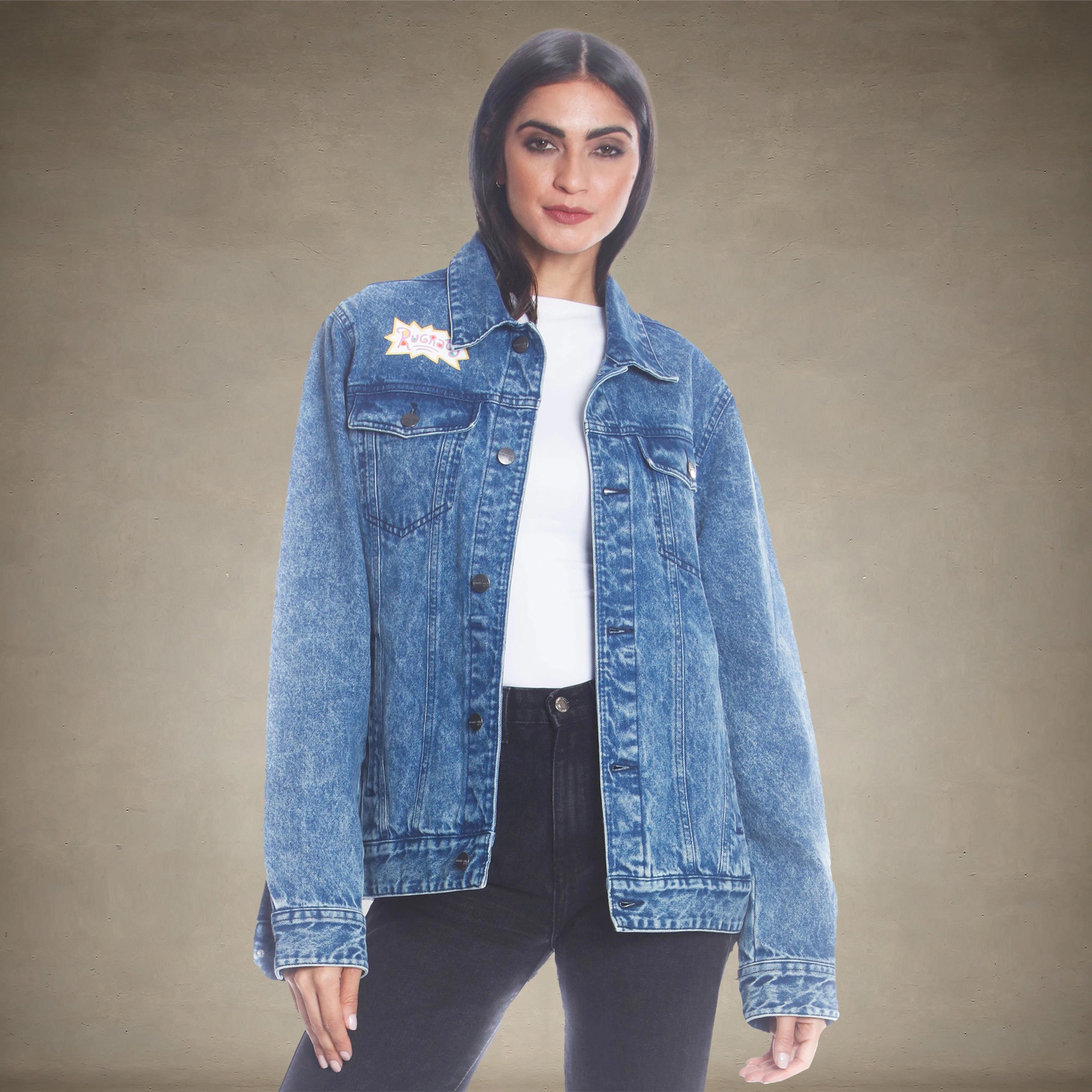 Women's Chucky Placement Denim Oversized Jacket - FINAL SALE Womens Jacket Members Only Indigo 