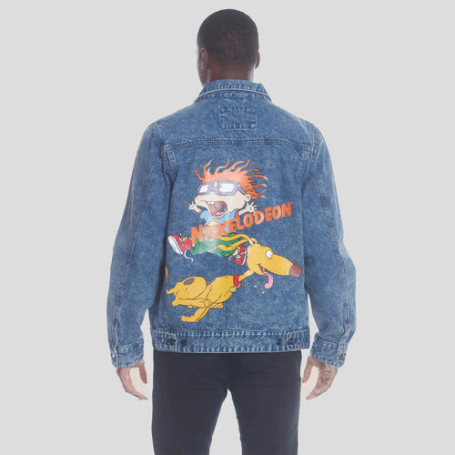 Men's Chucky Placement Nickelodeon Denim Jacket - FINAL SALE Men's Jackets Members Only 