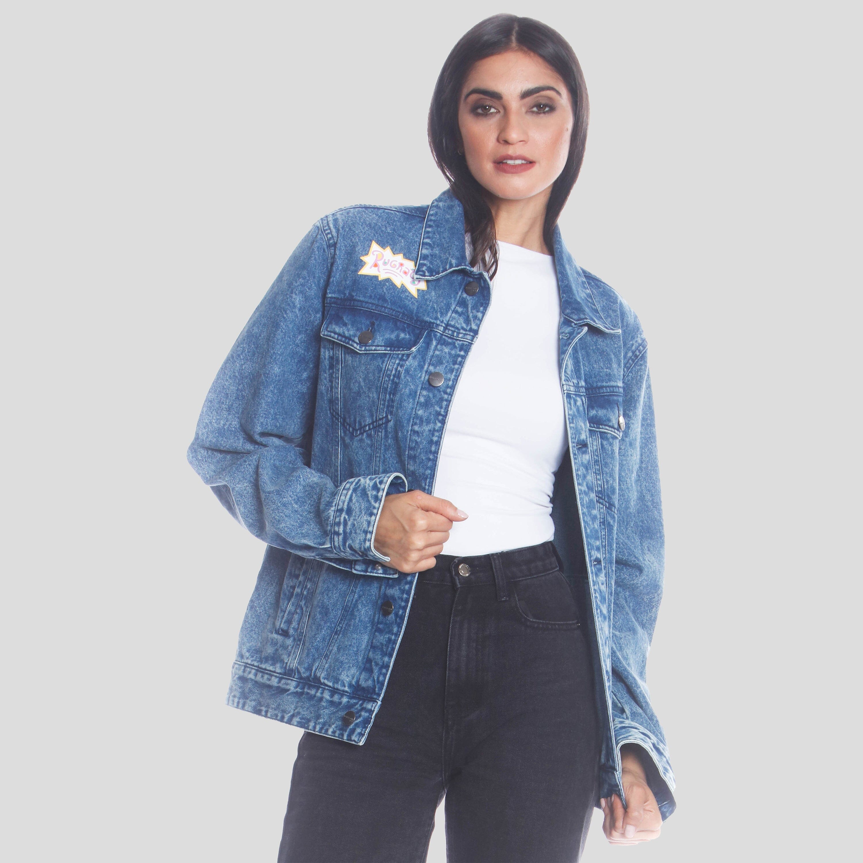 Women's Chucky Placement Denim Oversized Jacket - FINAL SALE Womens Jacket Members Only 