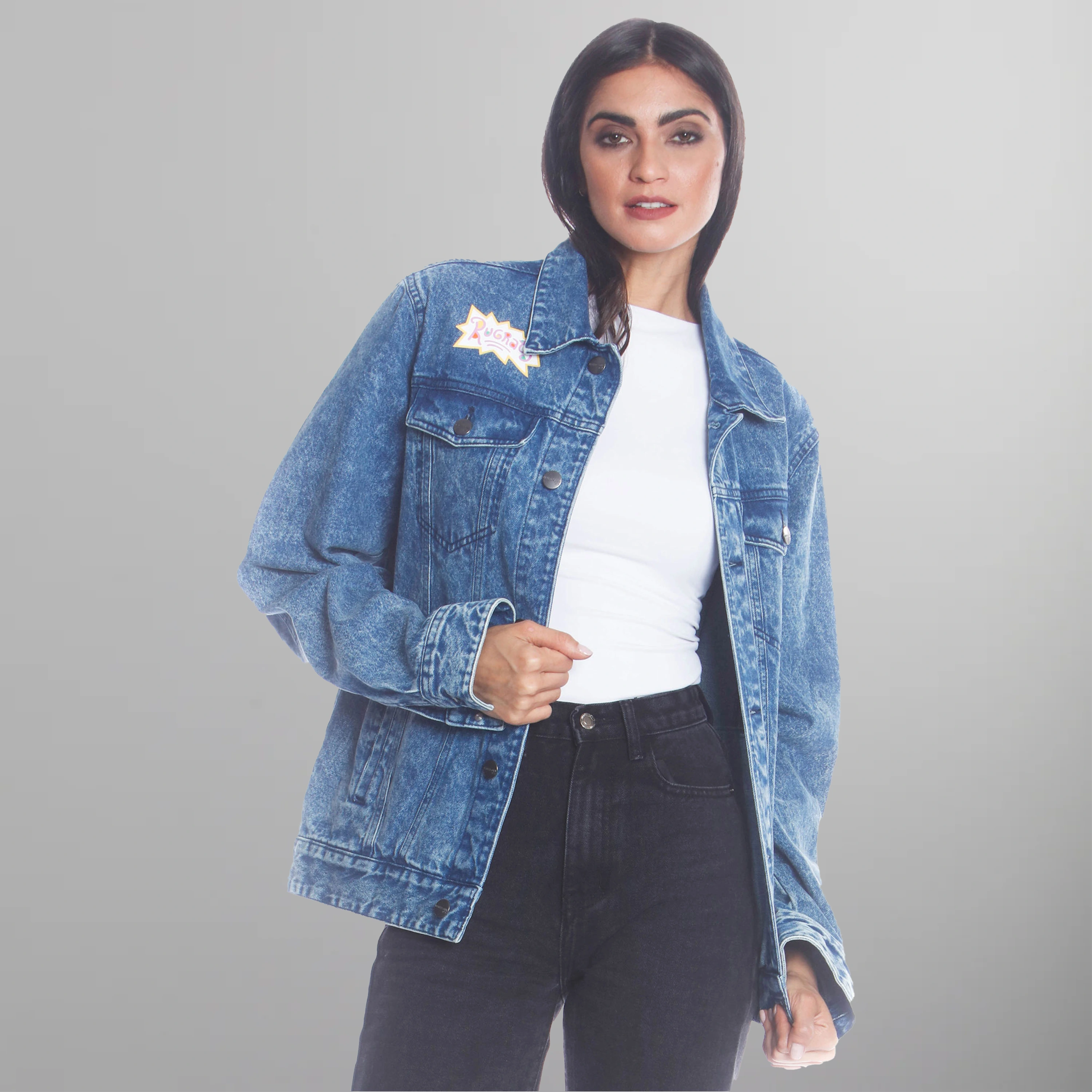 Women's Chucky Placement Denim Oversized Jacket - FINAL SALE Womens Jacket Members Only 