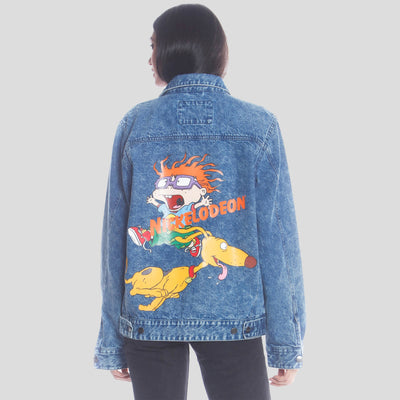 Women's Chucky Placement Denim Oversized Jacket - FINAL SALE Womens Jacket Members Only 