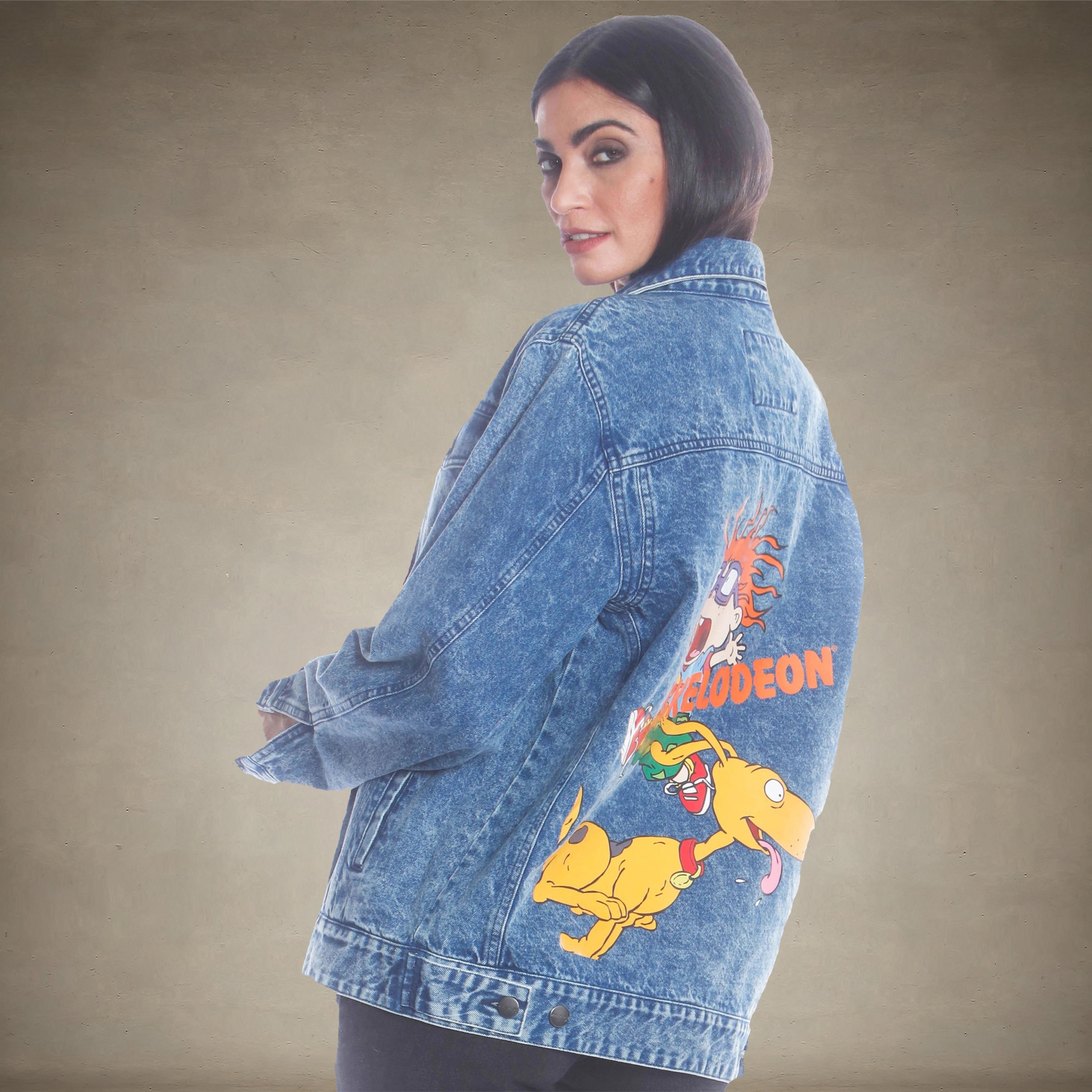 Women's Chucky Placement Denim Oversized Jacket - FINAL SALE Womens Jacket Members Only Indigo 