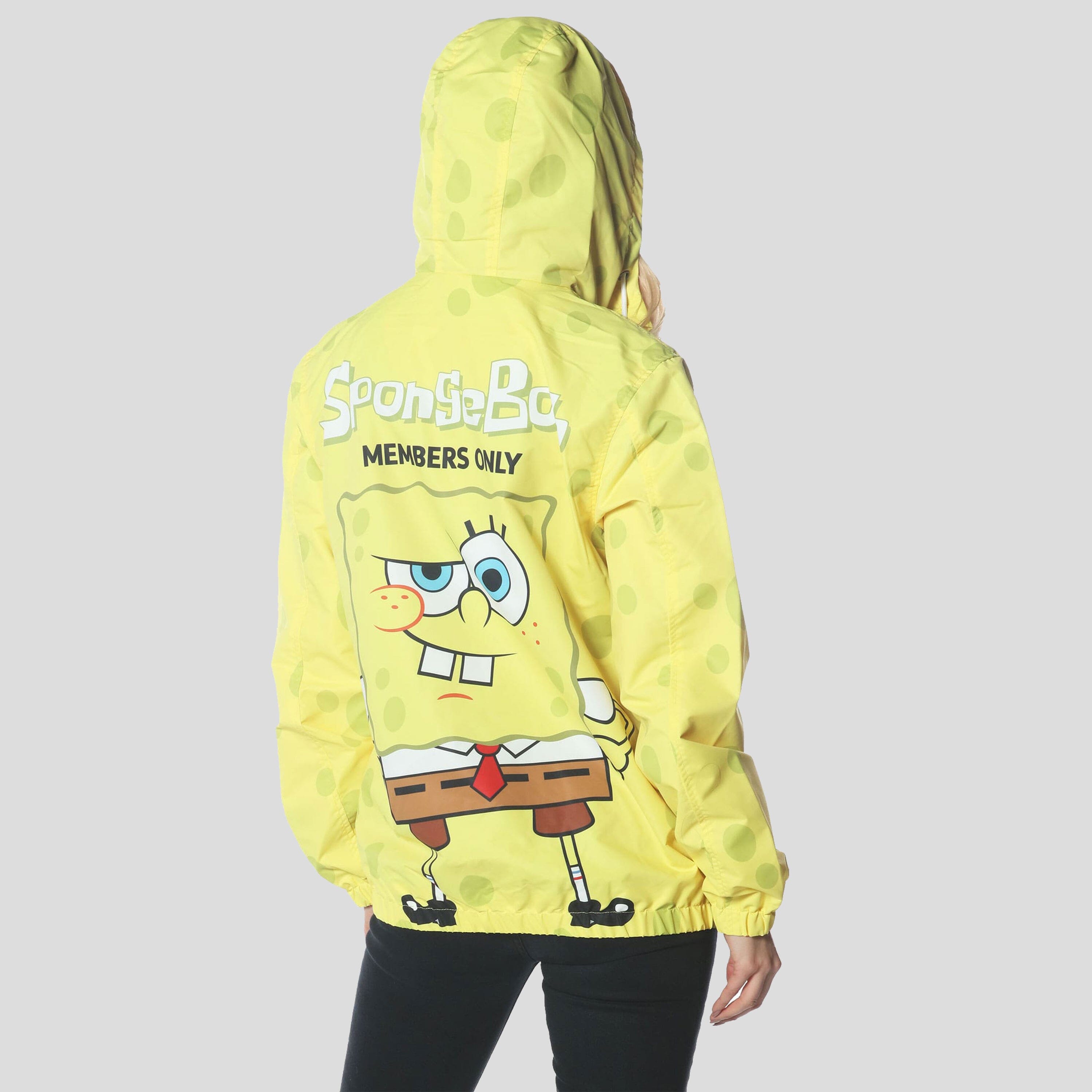 Women's Spongebob Windbreaker Oversized Jacket - FINAL SALE Womens Jacket Members Only 