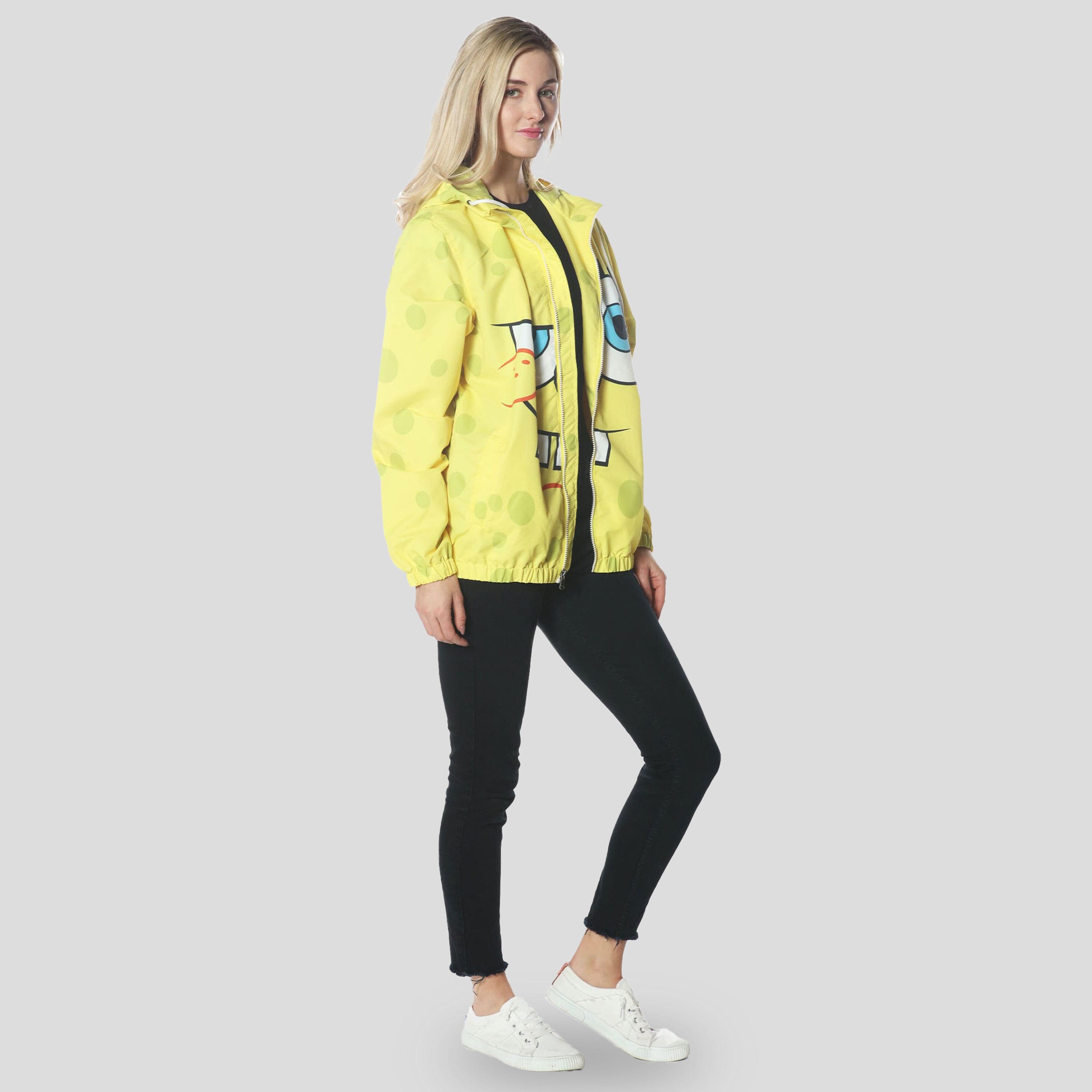 Women's Spongebob Windbreaker Oversized Jacket - FINAL SALE Womens Jacket Members Only 