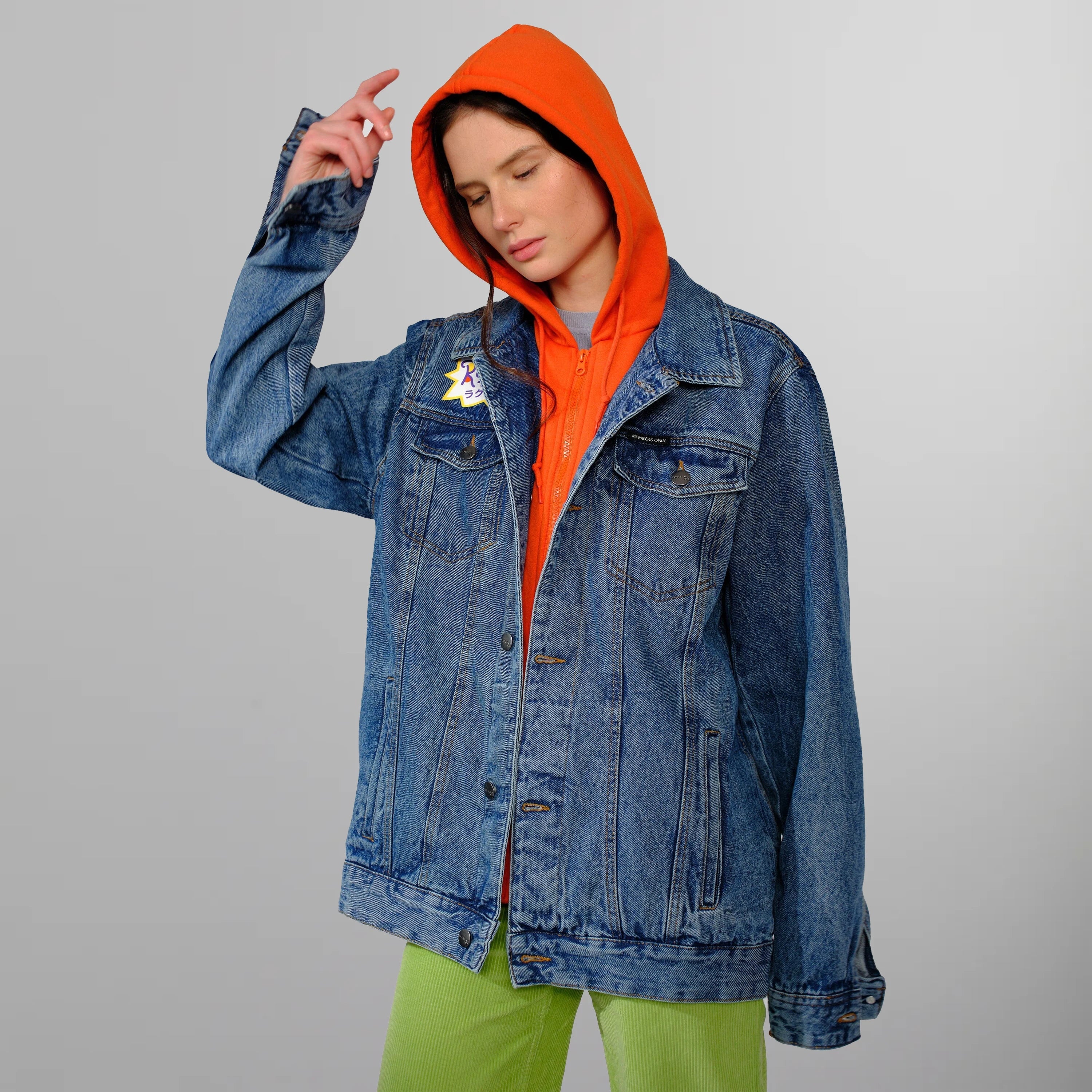 Women's Chucky Hoodie Trucker Oversized Jacket - FINAL SALE Womens Jacket Members Only 