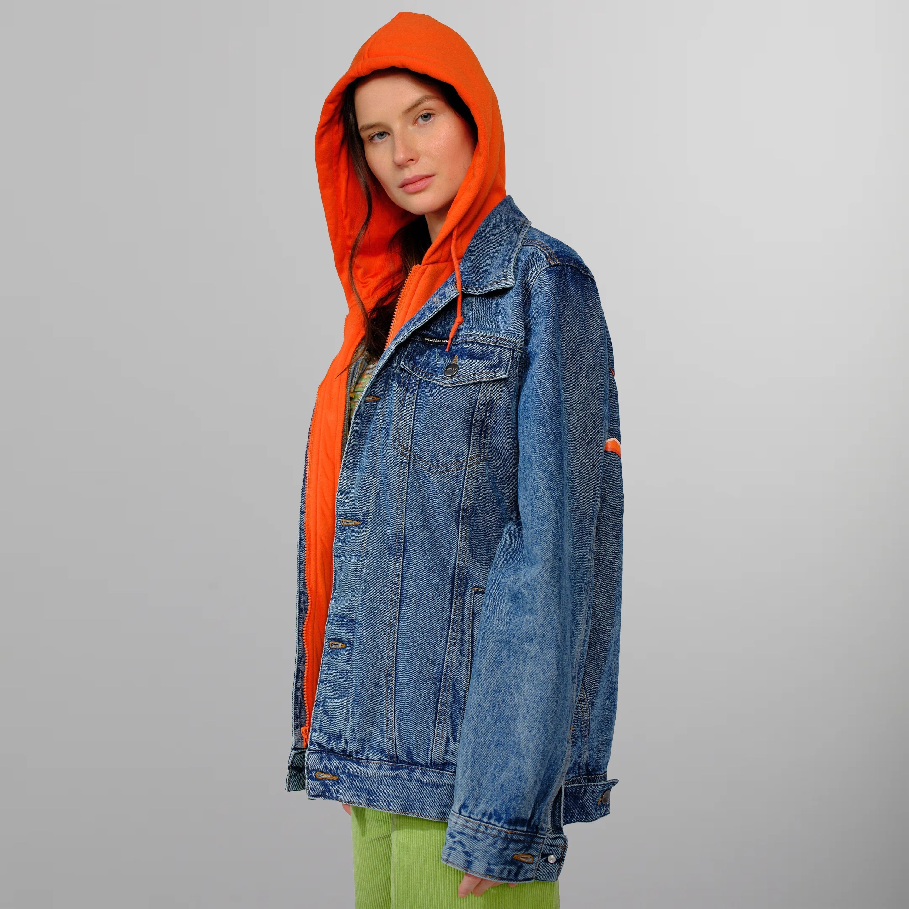 Women's Chucky Hoodie Trucker Oversized Jacket - FINAL SALE Womens Jacket Members Only 