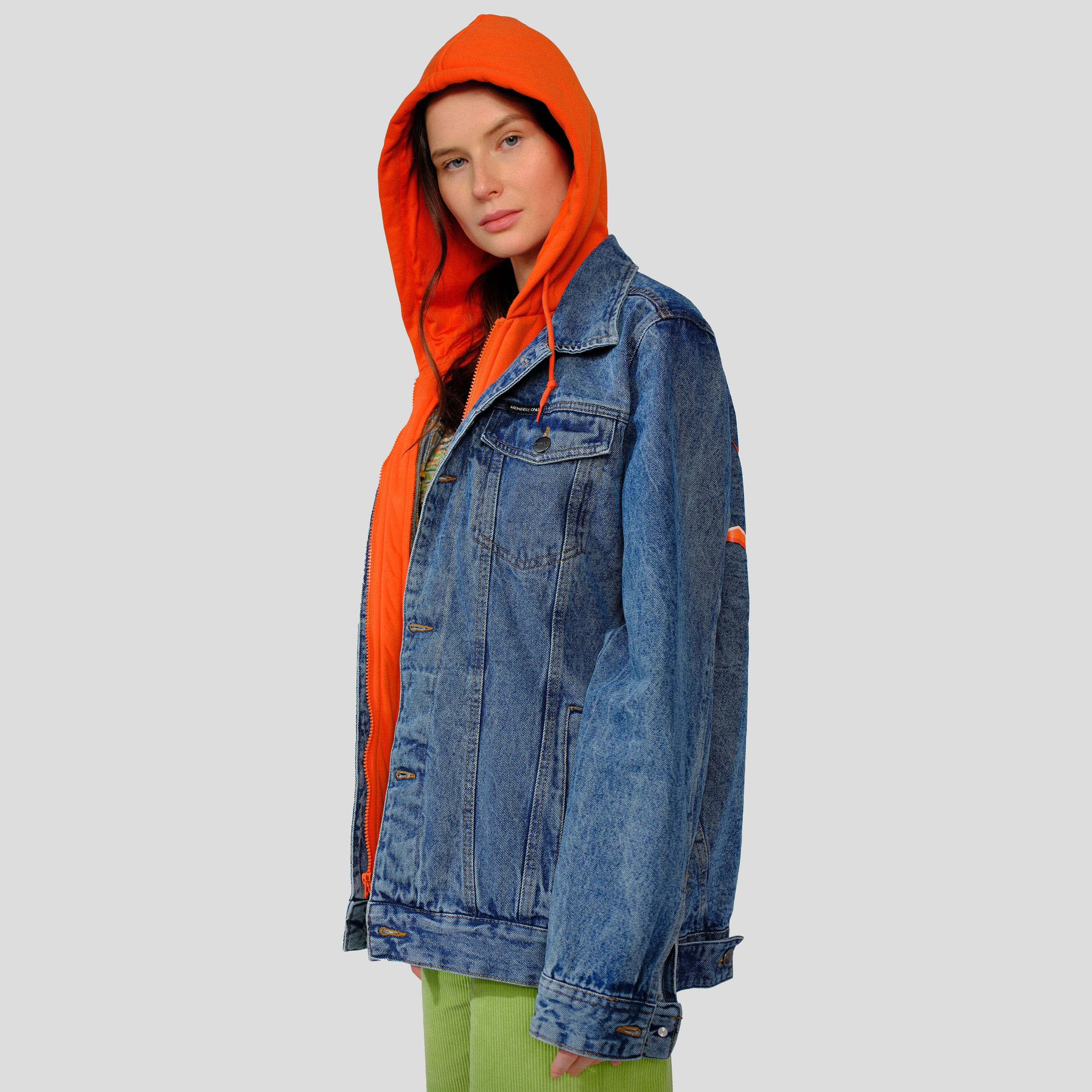 Women's Chucky Hoodie Trucker Oversized Jacket - FINAL SALE Womens Jacket Members Only 