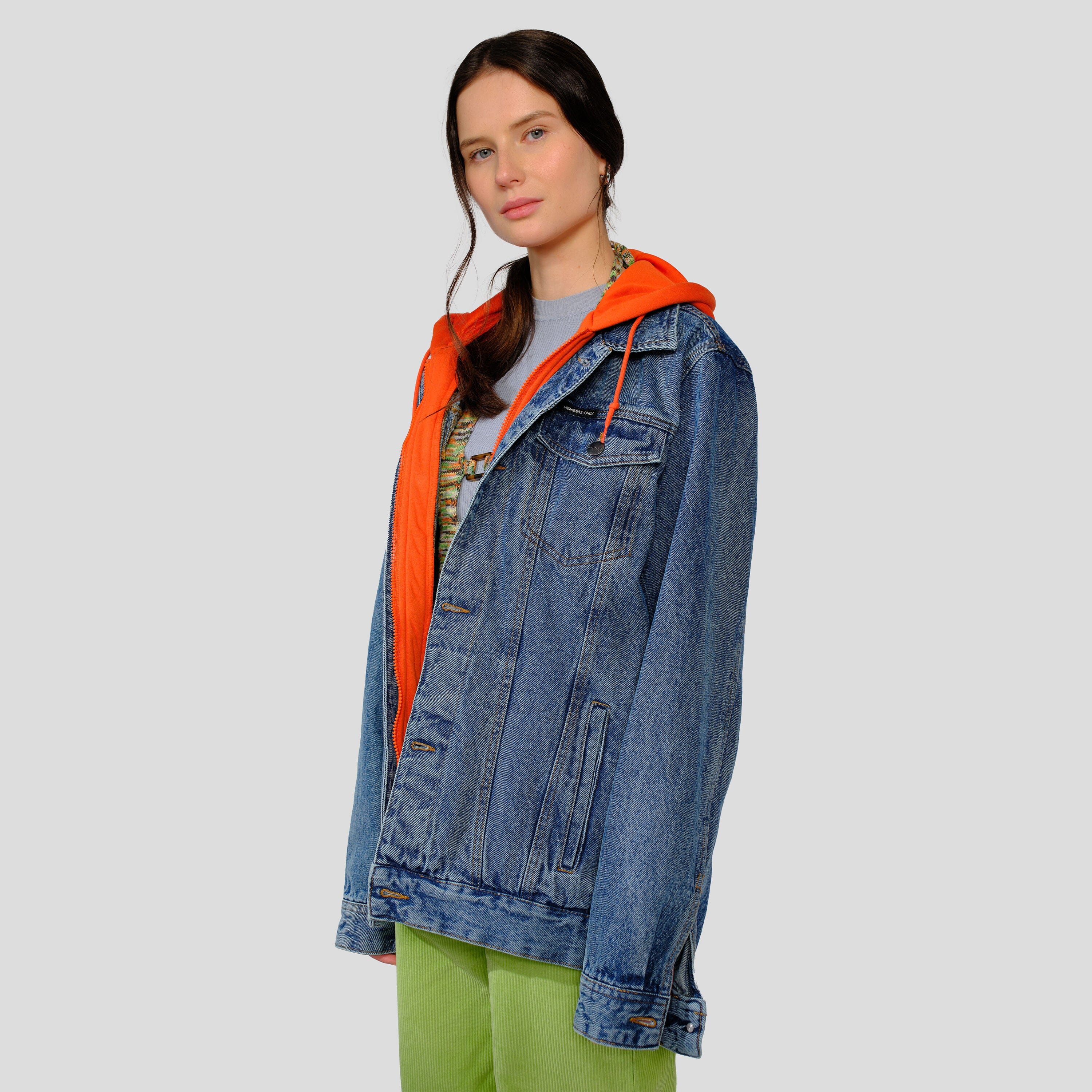 Women's Chucky Hoodie Trucker Oversized Jacket - FINAL SALE Womens Jacket Members Only 