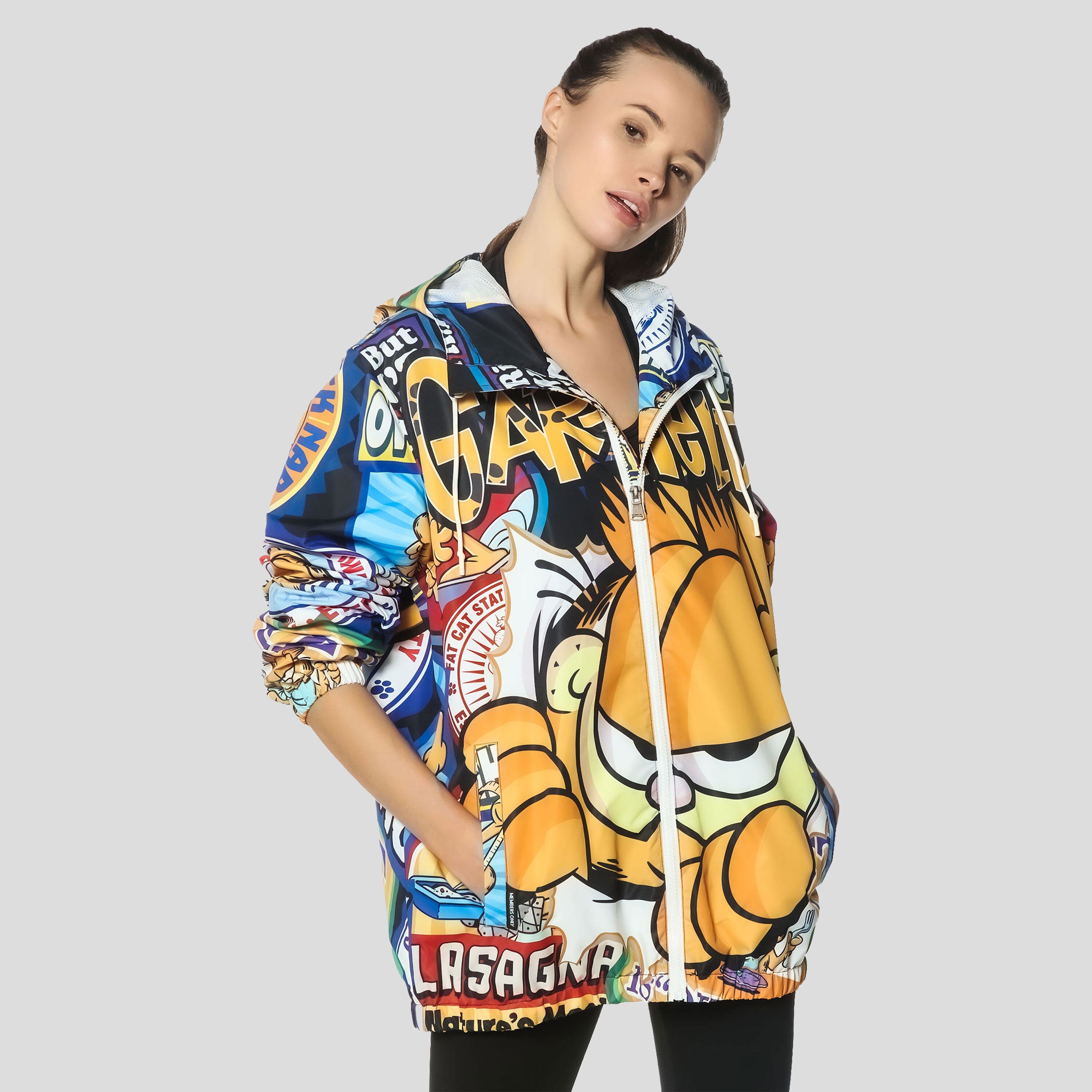 Women's Garfield Windbreaker Oversized Jacket - FINAL SALE Womens Jacket Members Only 