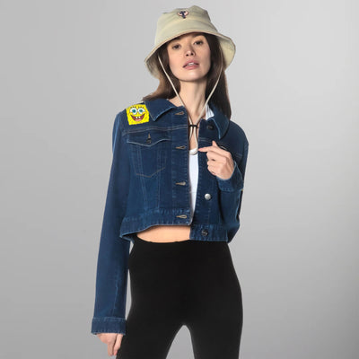 Women's Spongebob Denim Trucker Jacket - FINAL SALE Womens Jacket Members Only 