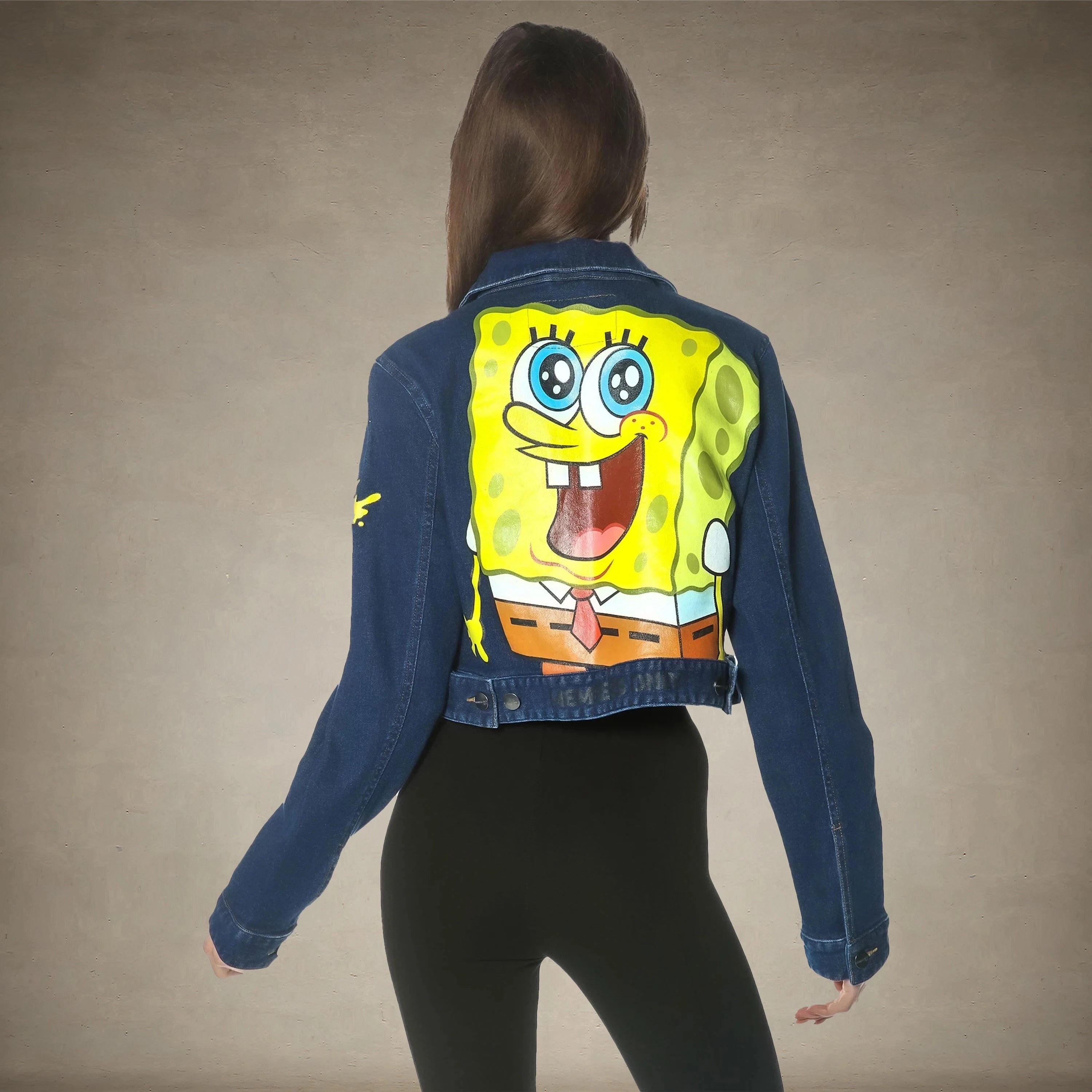 Women's Spongebob Denim Trucker Jacket - FINAL SALE Womens Jacket Members Only® 