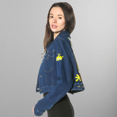 Women's Spongebob Denim Trucker Jacket - FINAL SALE Womens Jacket Members Only 