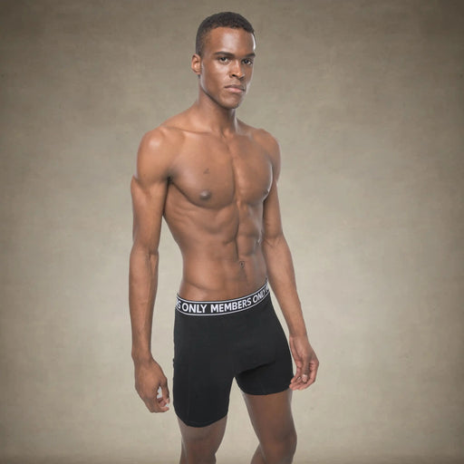 Men's 3PK Cotton Spandex Boxer Brief - Black/White/Grey - FINAL SALE Briefs Members Only® 