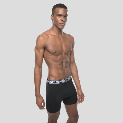 Members Only Men's 3PK Cotton Spandex Boxer Brief - Black - FINAL SALE Briefs Members Only BLACK SMALL 