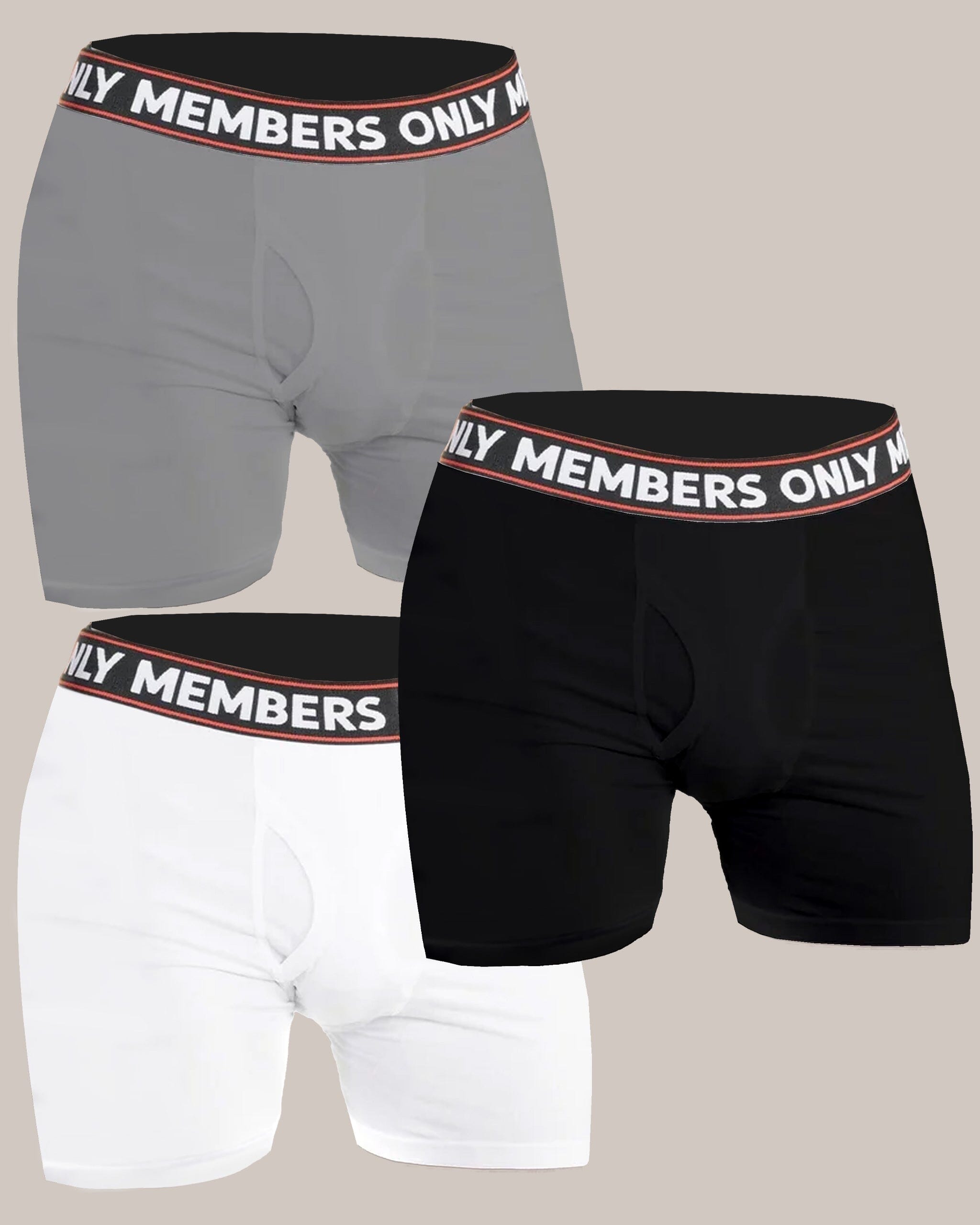 Men’s 3PK Poly Spandex Athletic Boxer Brief Briefs Members Only 