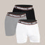 Men’s 3PK Poly Spandex Athletic Boxer Brief Briefs Members Only BLACK / WHITE / GREY SMALL 