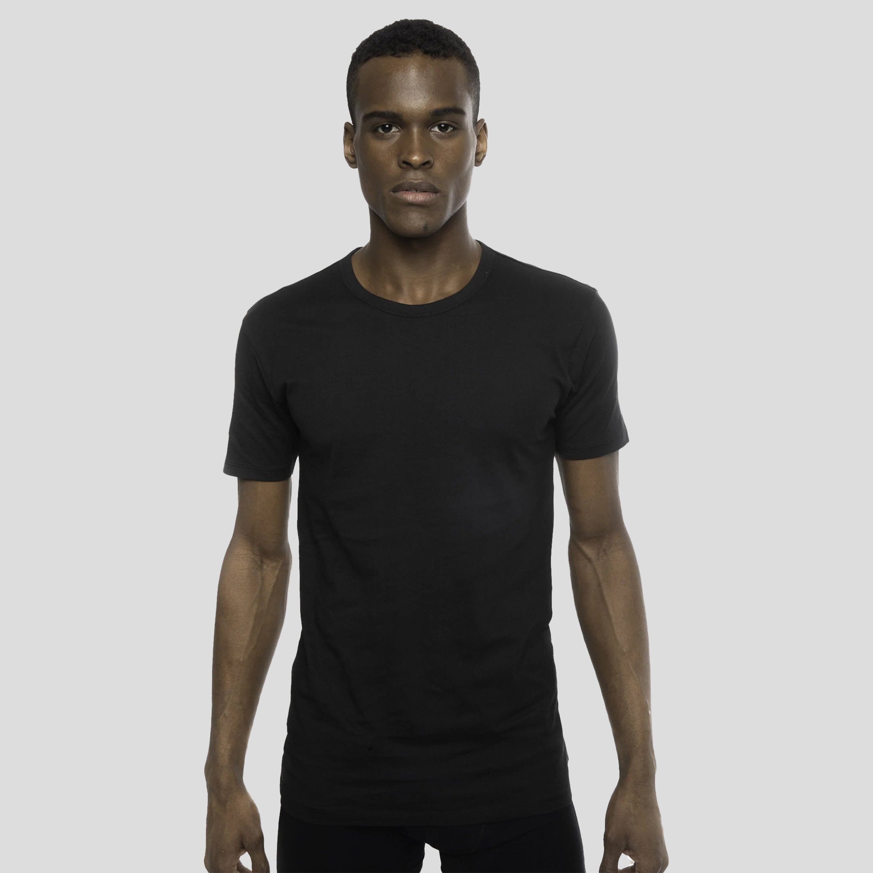 3 Pack Cotton Black Crew Neck T-Shirt – Members Only®