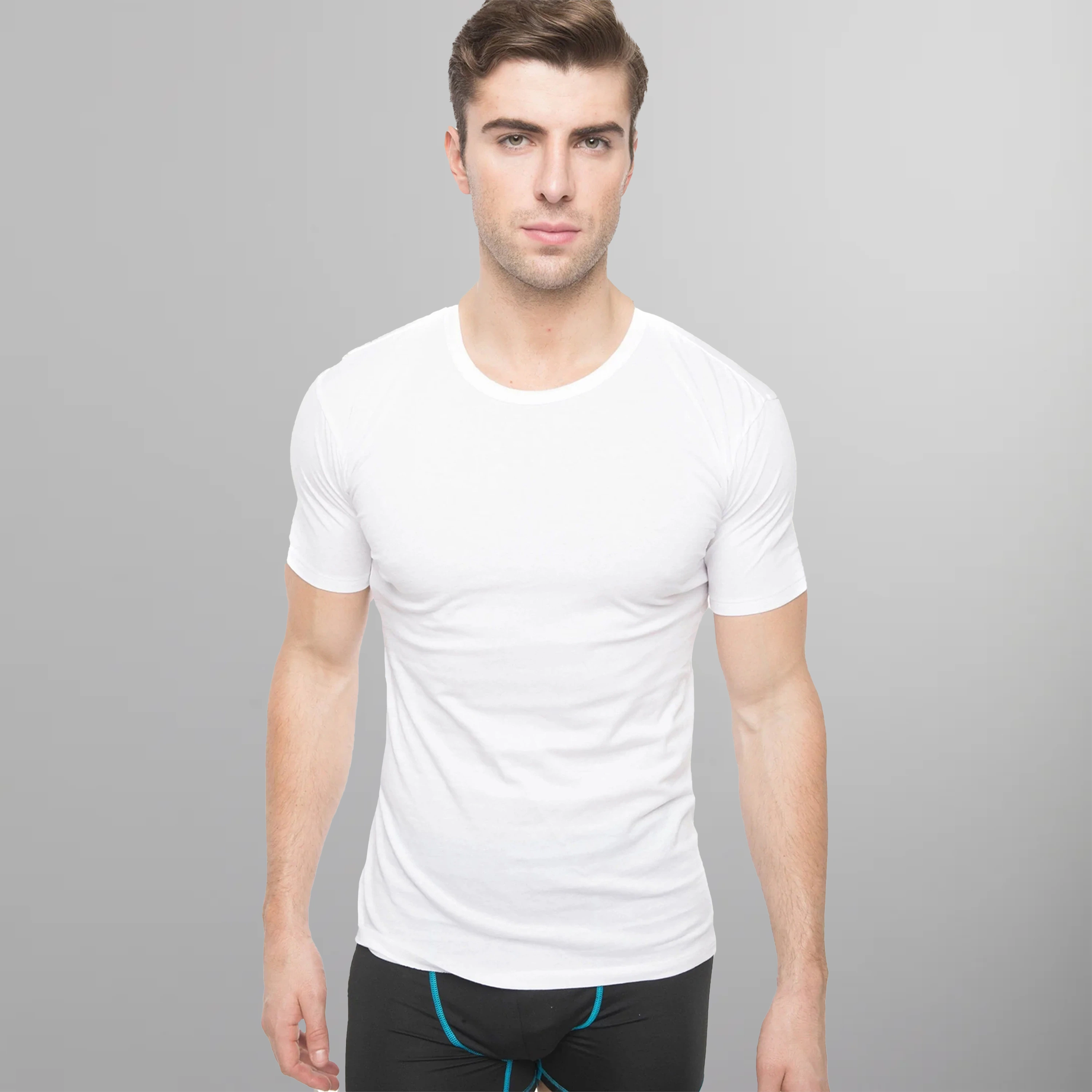 Members Only Men's 3PK Cotton Crew Neck T-Shirt - White Men's Sleep Shirt Members Only | White